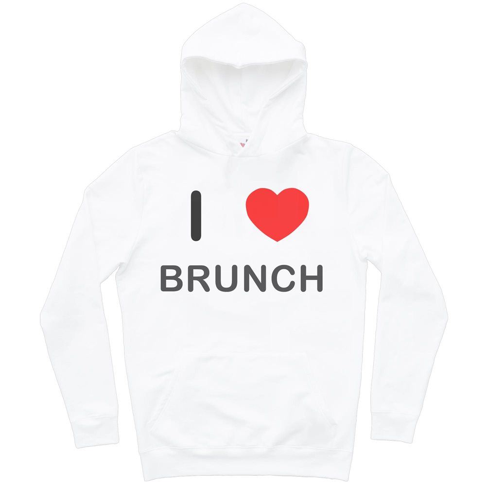 Brunch I Love Hoodie Pullover Adult Long Sleeved - Picture 27 of 34