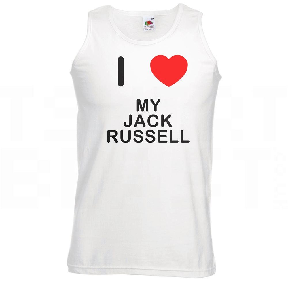 My Jack Russell I Love Heart Weste Erwachsene Rundhals Sport Gym Weste - Bild 11 von 18