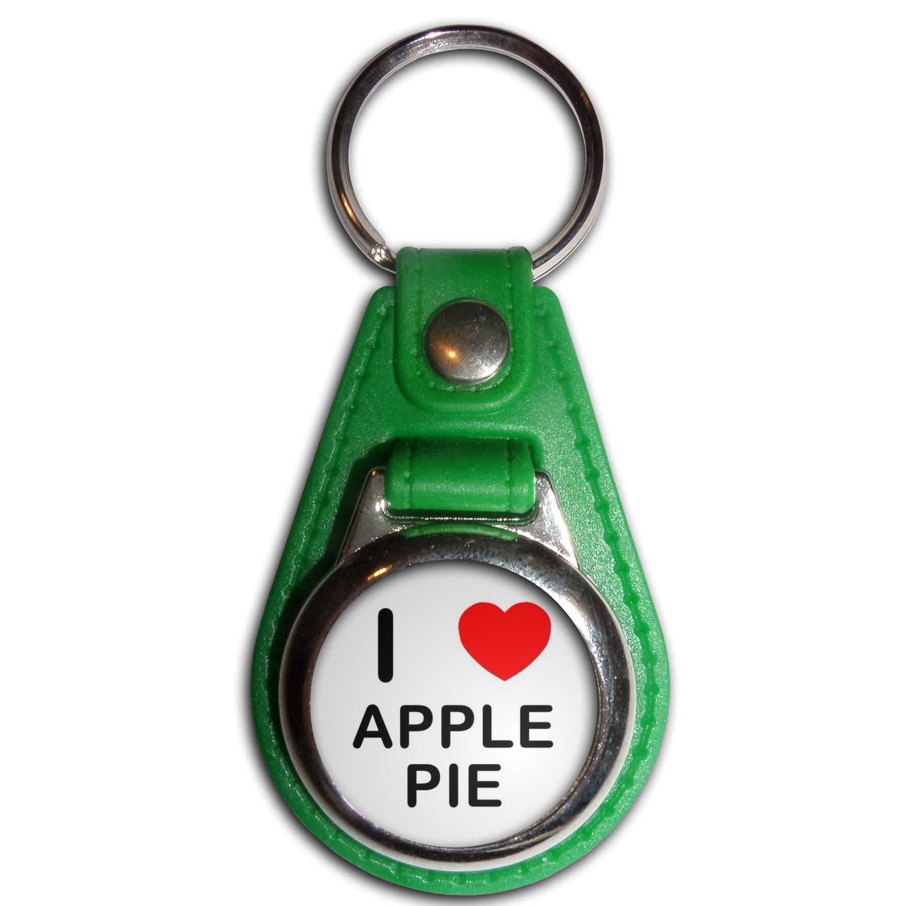 Apple Pie I Love Plastic Medallion Key Ring (61mm x 38mm) - Picture 7 of 12