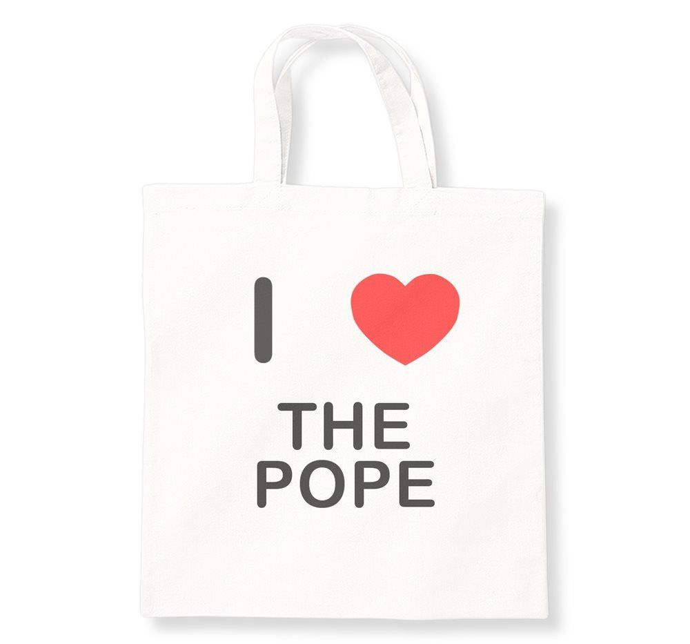 The Pope I Love Tote Bag Reusable Cotton Shopping Bag - Bild 7 von 8
