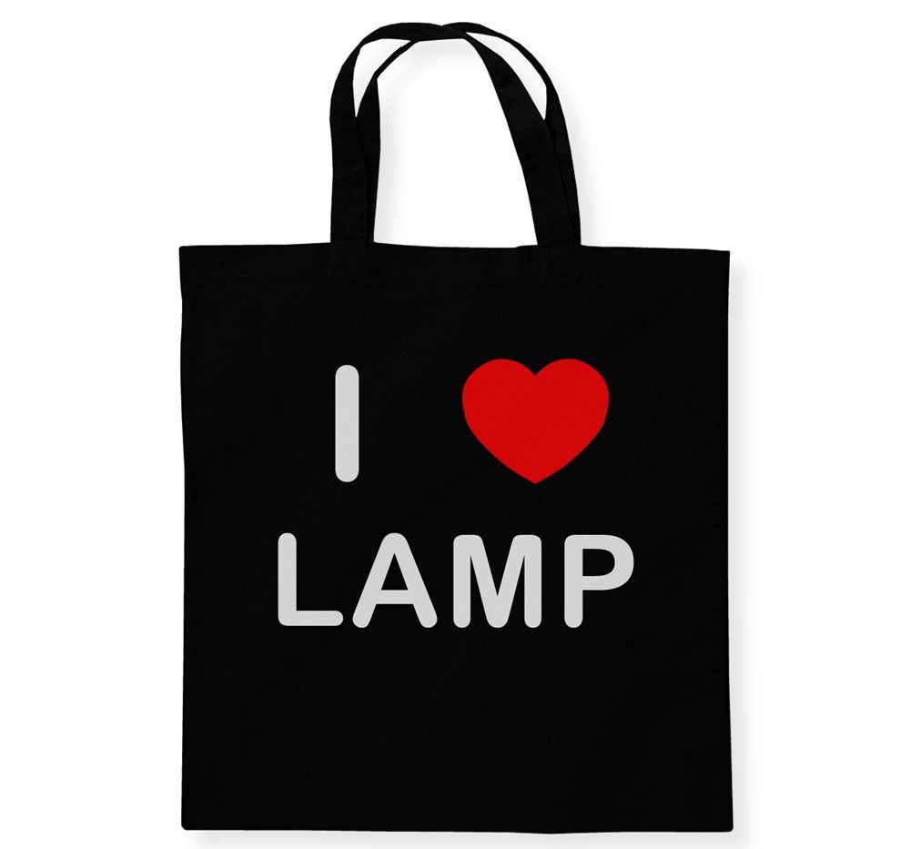 Lamp I Love Tote Bag Reusable Cotton Shopping Bag - Picture 5 of 8