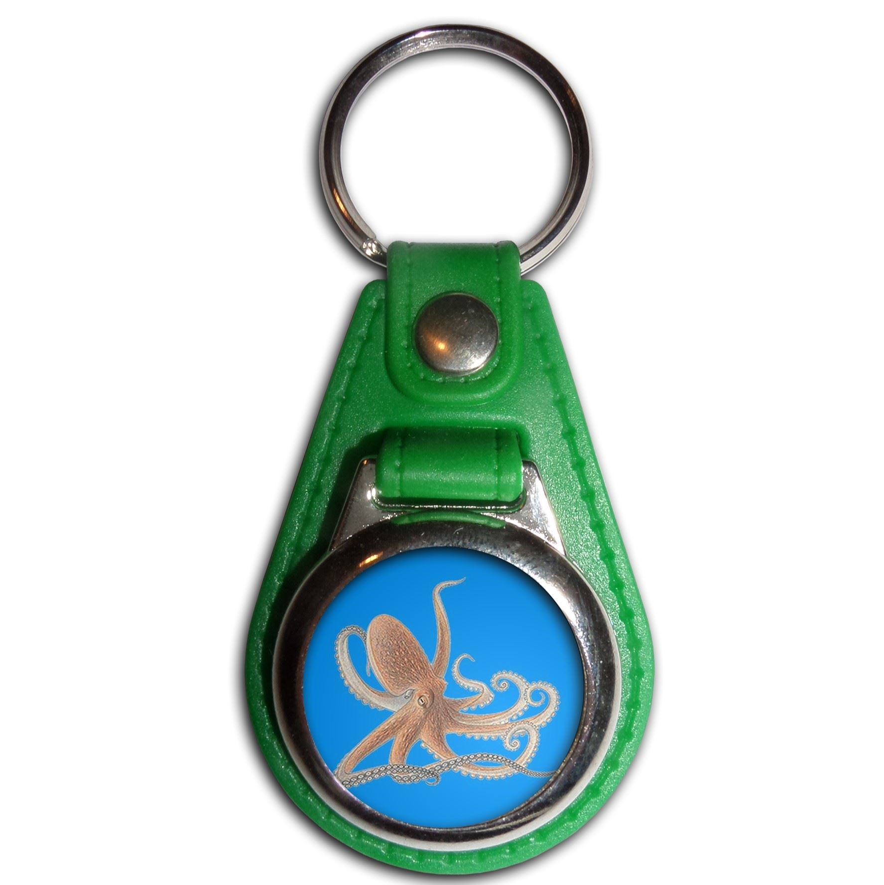 Octopus Plastic Medallion Key Ring (61mm x 38mm) - Picture 7 of 12