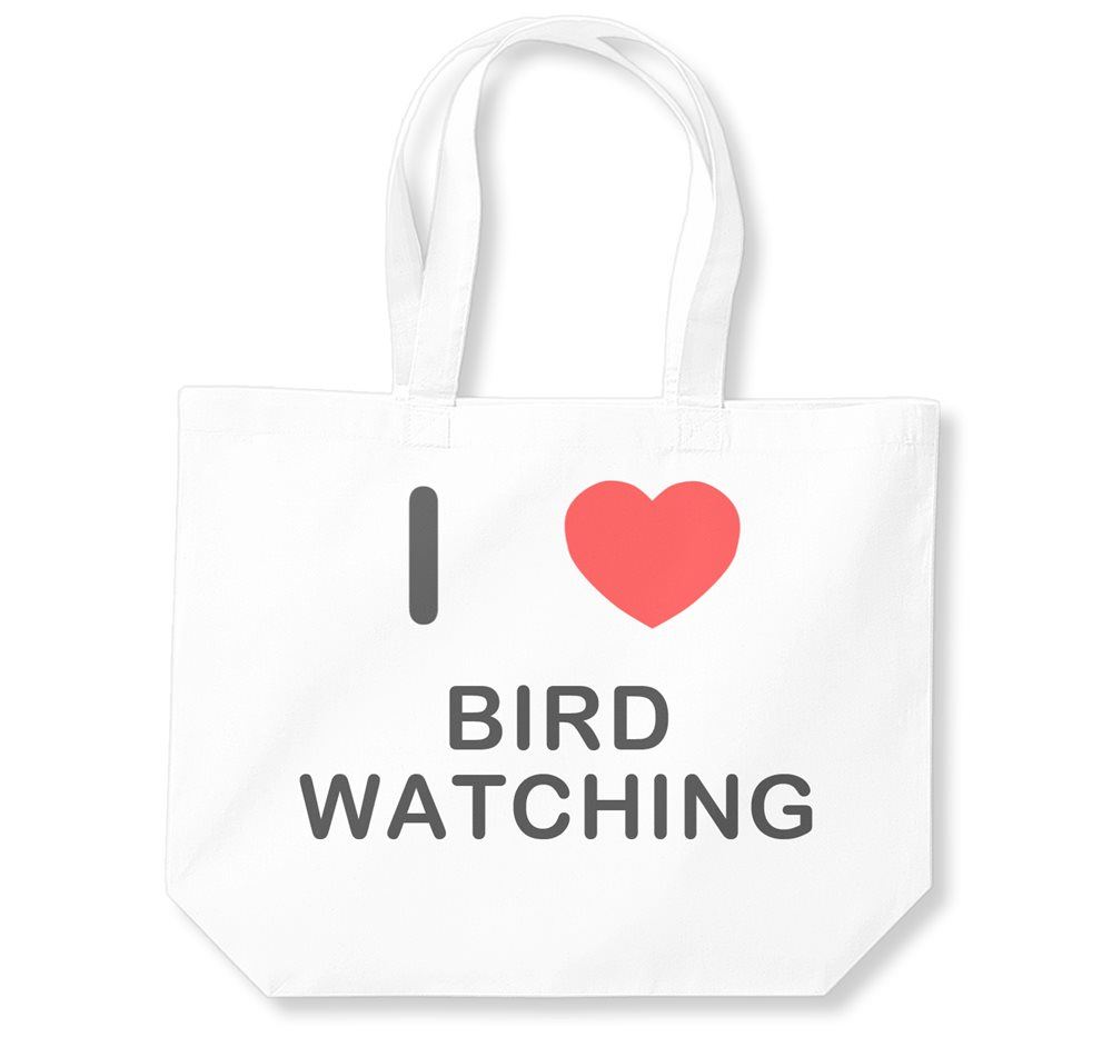 Bolso de compras de algodón Bird Watching I Love (negro, blanco, natural) - Imagen 7 de 8