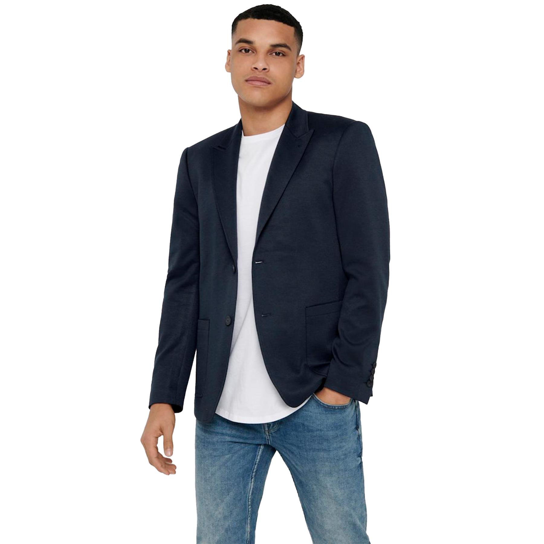 Only & Sons Hombres Blazer Informal Formal Fiesta Oficina Ropa Traje, Tallas-S a 2XL - Imagen 11 de 14