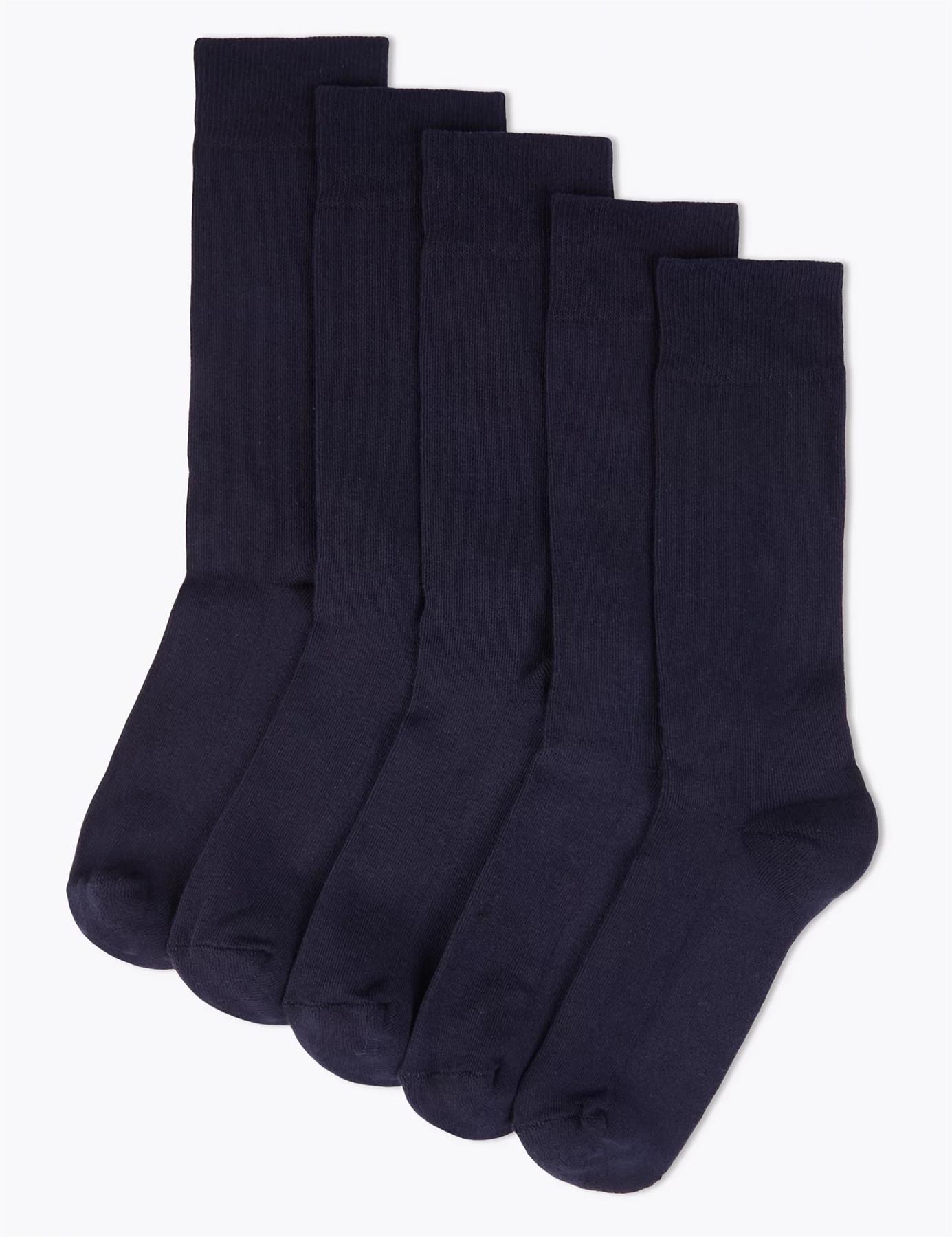 Ex M & S Mens Socks 8 & 5 Pairs Soft Cotton Rich Casual Ankle Sock UK 6