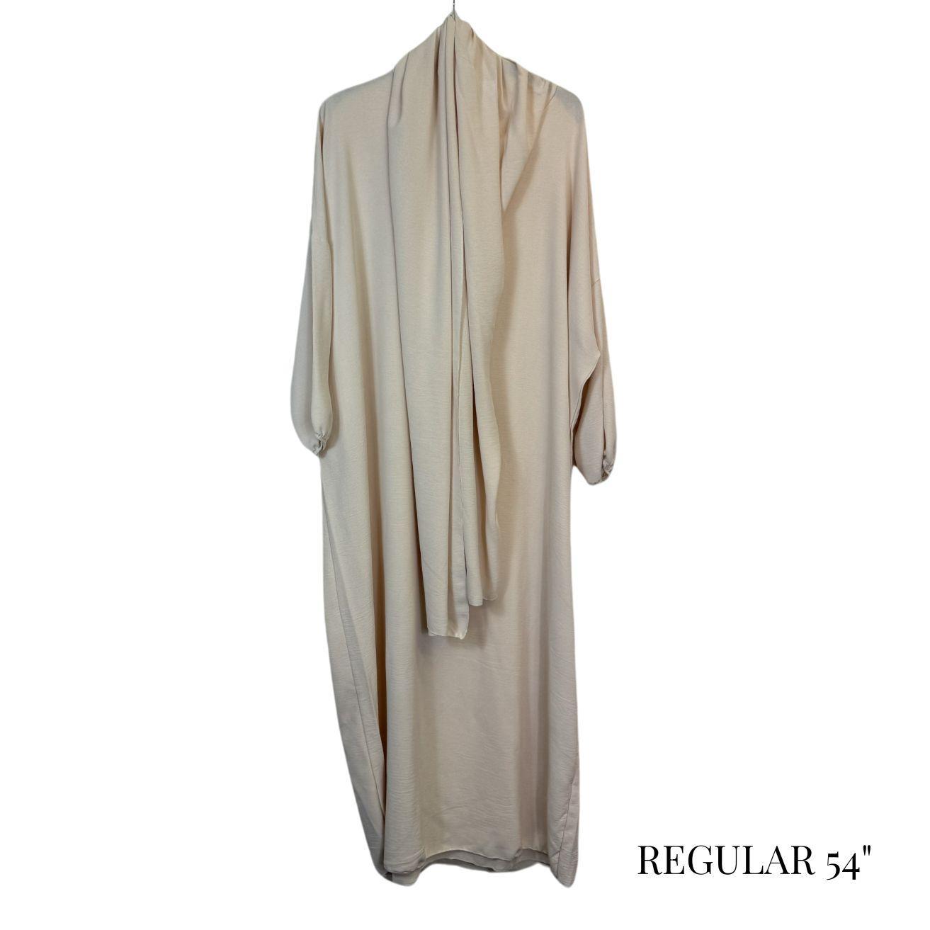 Ladies Plain Abaya with Hijab Attached, Comfortable Fit, All-Season Wear UK 8-18