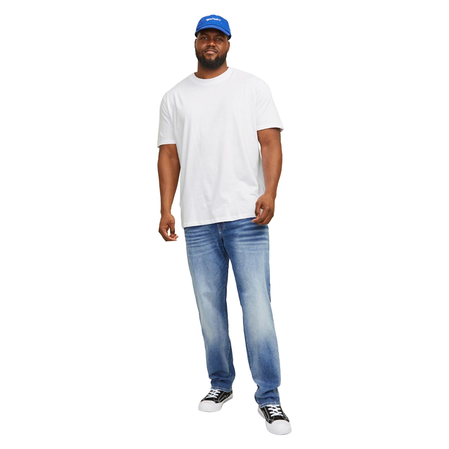 Jack & Jones Mens Plus Size Plain T-Shirt Short Sleeve Casual Cotton Tee for Men - Picture 20 of 29