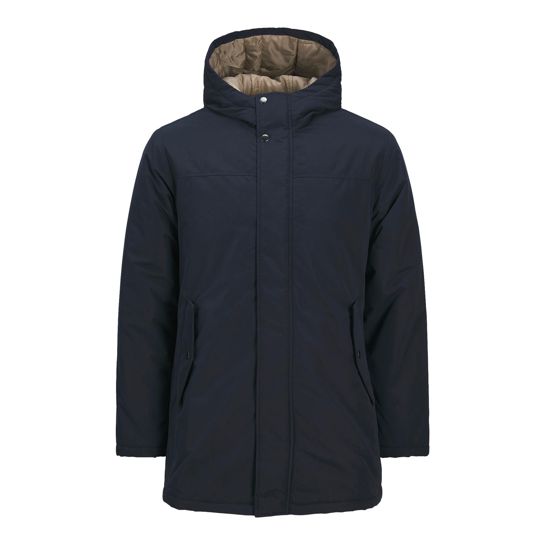 Jack & Jones Mens Winter Coat with Hood Windproof Features Parka Coat- S to 2XL - Picture 3 of 4