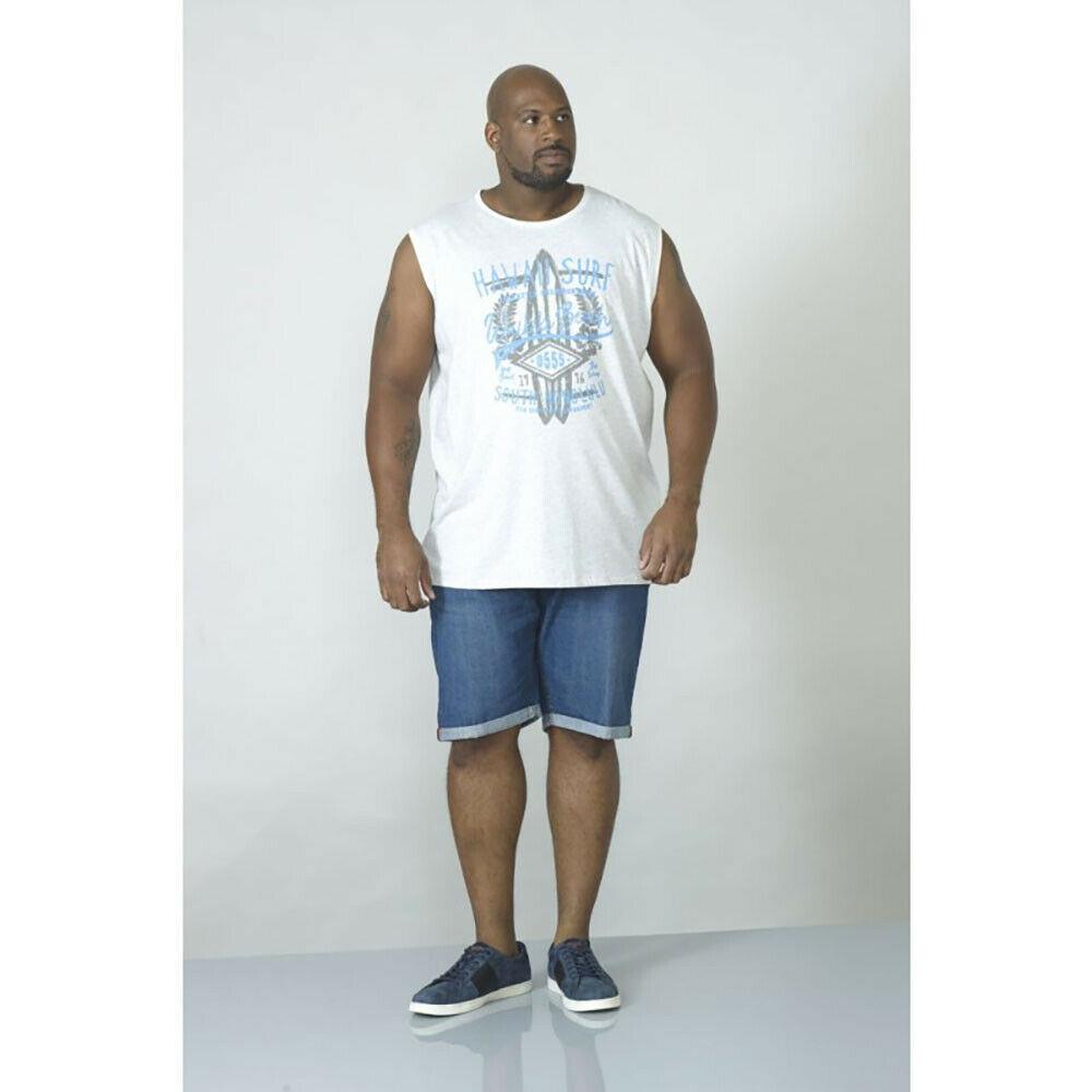 Duke D555 Big & Tall Men's Sleeveless Crew Neck T-shirt Regular Fit Summer Tee - Picture 6 of 6