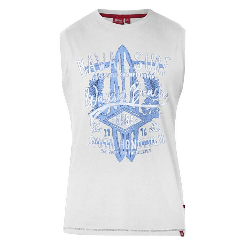 Duke D555 Big & Tall Men's Sleeveless Crew Neck T-shirt Regular Fit Summer Tee - Picture 4 of 6