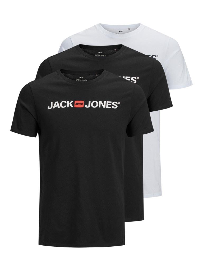 Jack & Jones Mens Multipack T-shirts Short Sleeve Crew Neck T-Shirt, Pack of 3 - Picture 4 of 11