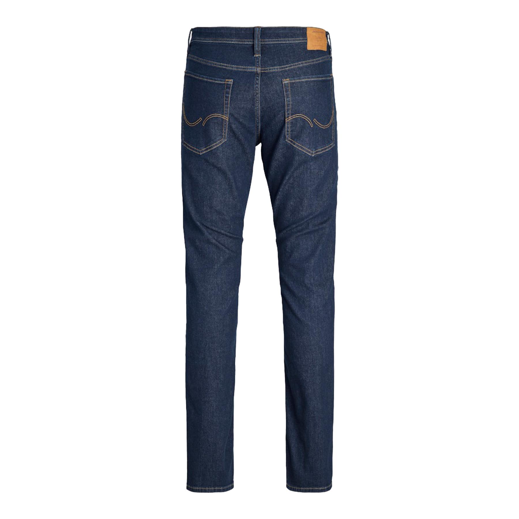 Jack & Jones Mens Blue Jeans Low Rise Slim Fit Denim Pants with Button Fastening - Picture 4 of 12