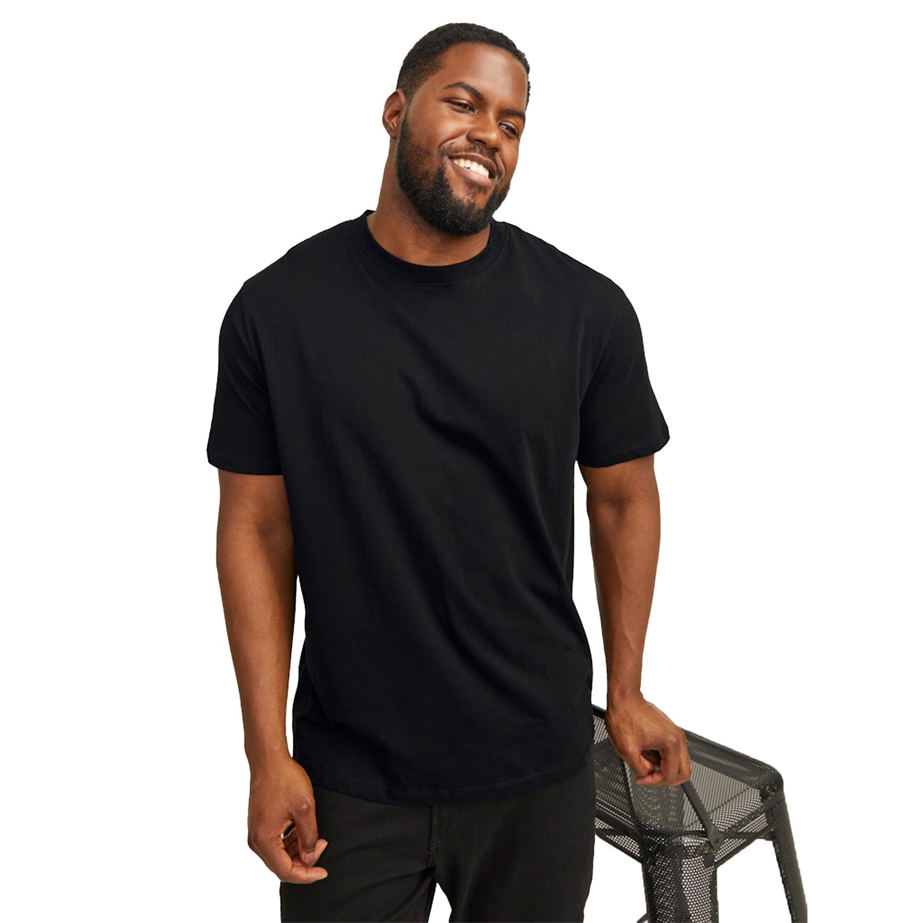 Jack & Jones Mens Plus Size Plain T-Shirt Short Sleeve Casual Cotton Tee for Men - Picture 10 of 29