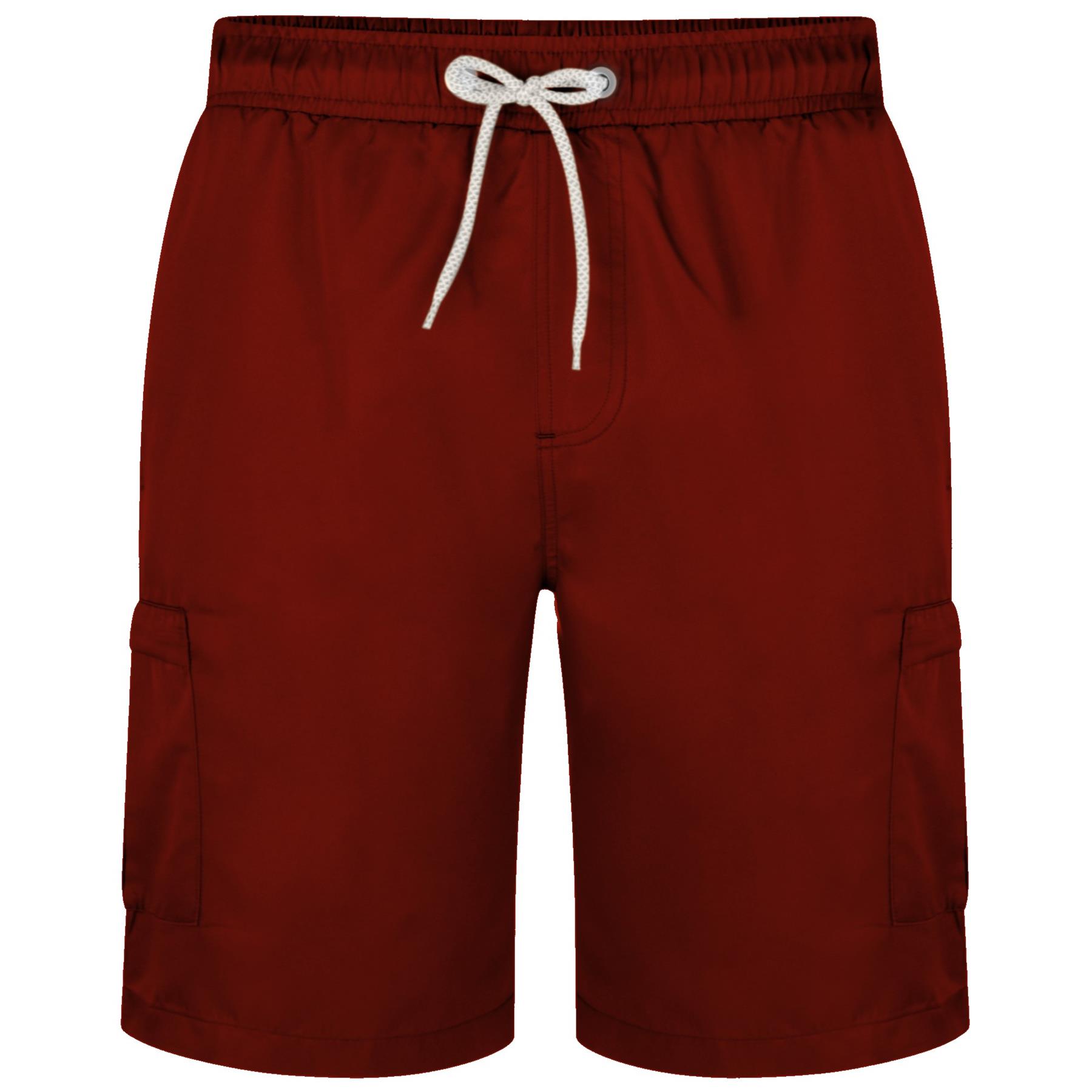 Kam Mens Plus Size Swim Shorts, Drawstring Waist Cargo Short for Men, UK 2XL-8XL
