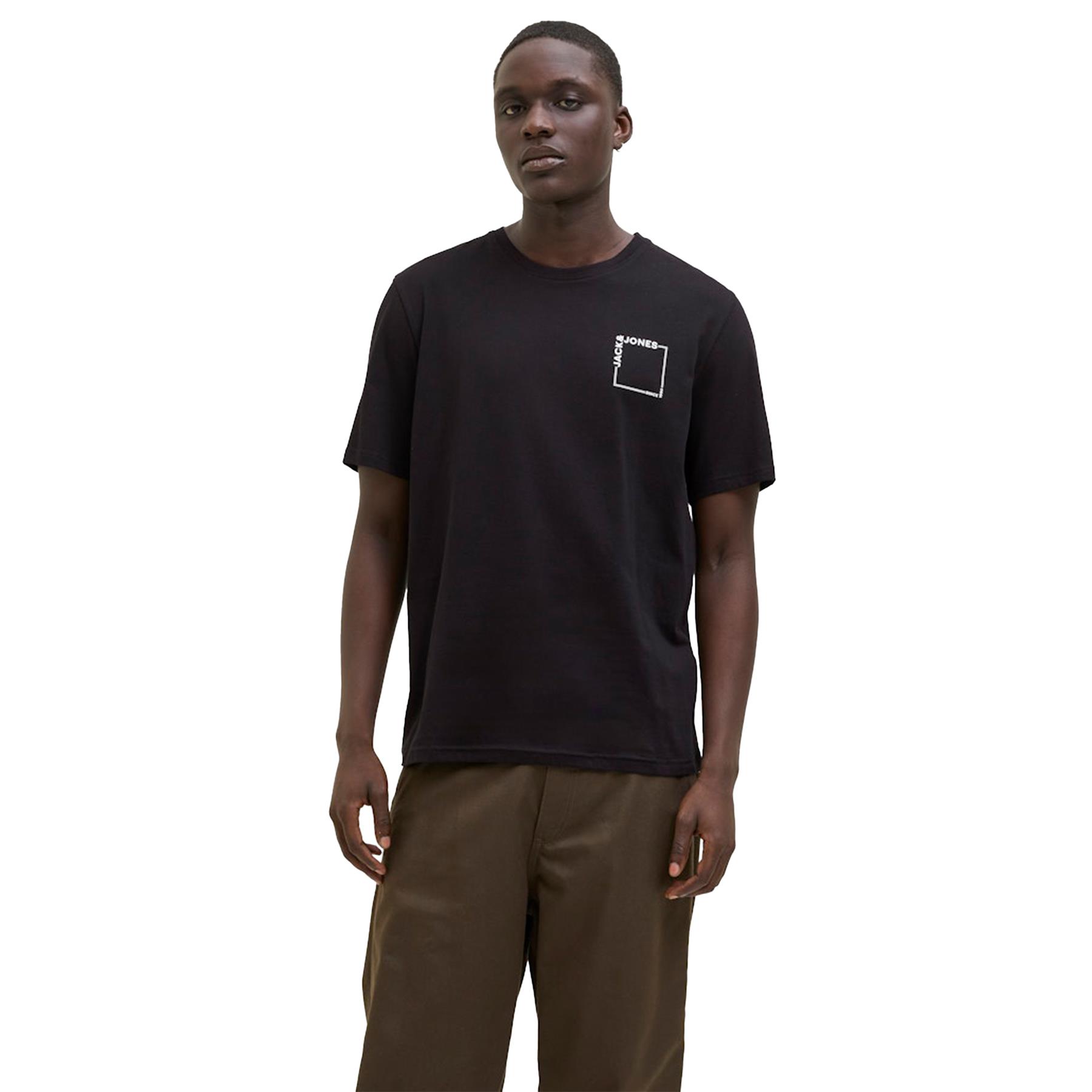 Jack & Jones Mens Short Sleeve T-Shirt Casual Crew Neck Top with Chest Logo - Picture 10 of 17