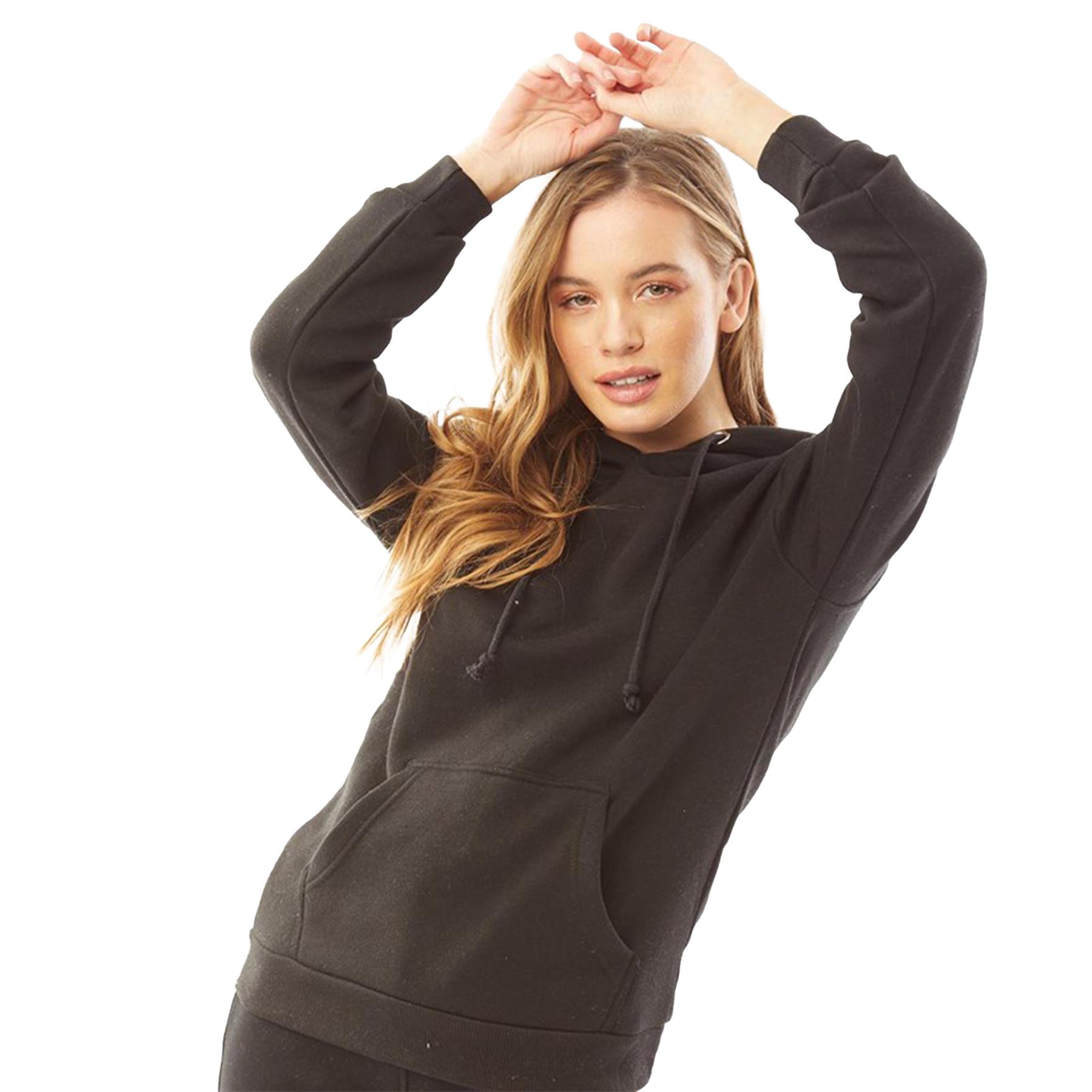 Brave Soul Womens Hoodie with Kangaroo Pocket, Ribbed Cuffs Plain Sweatshirts - Picture 5 of 26