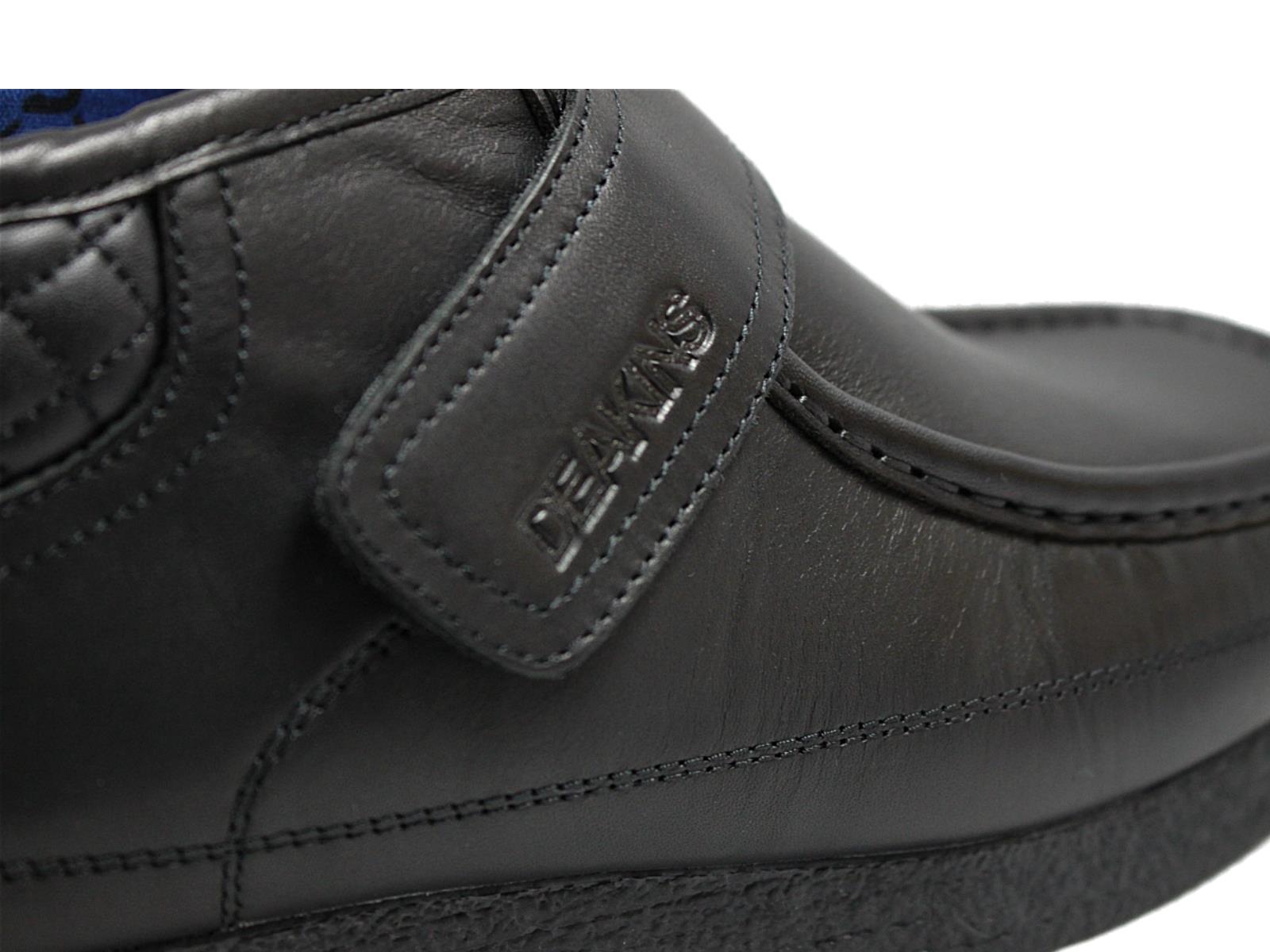 Men�s Slip On Close Fasten Black Leather Shoes Comfy Touch