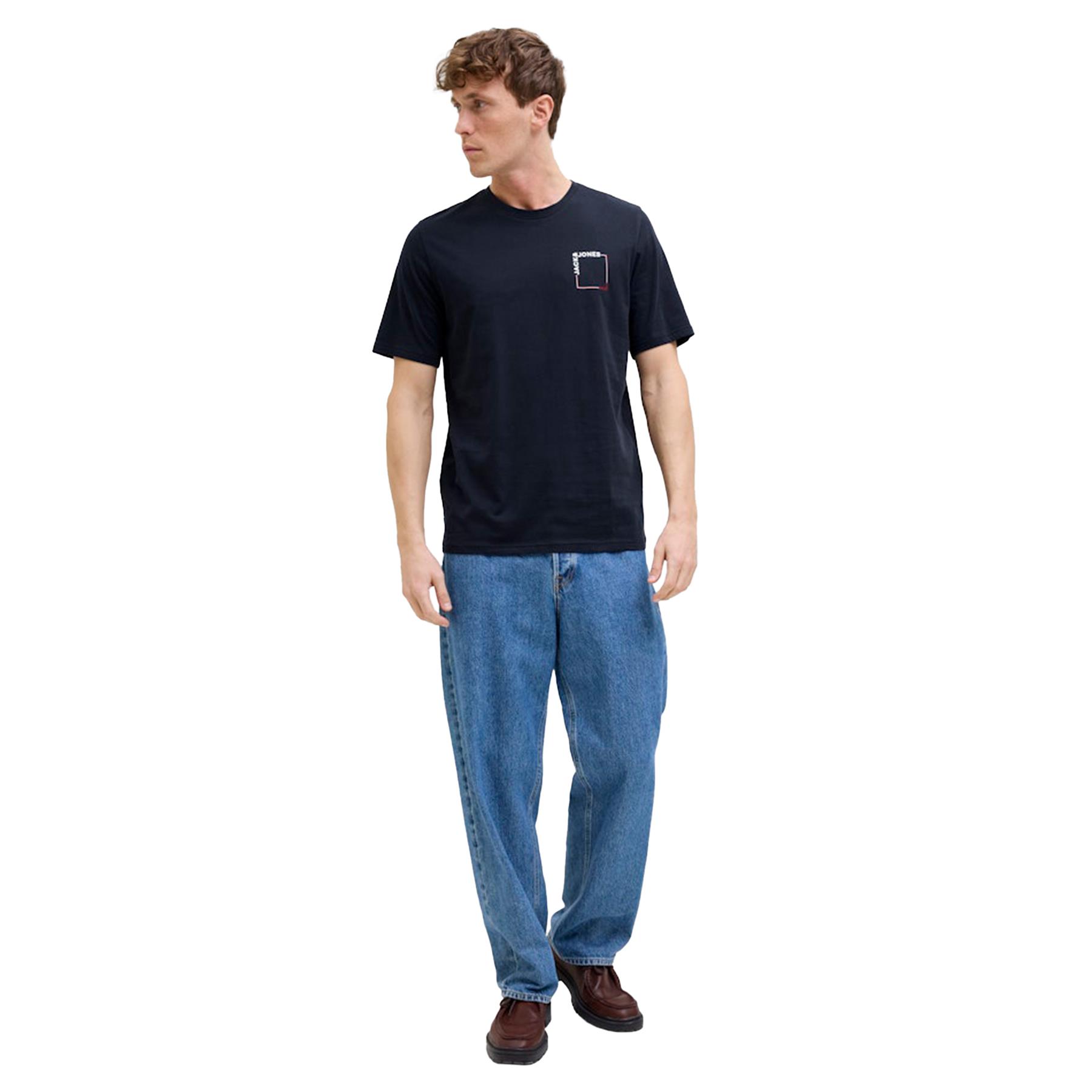 Jack & Jones Mens Short Sleeve T-Shirt Casual Crew Neck Top with Chest Logo - Picture 7 of 17