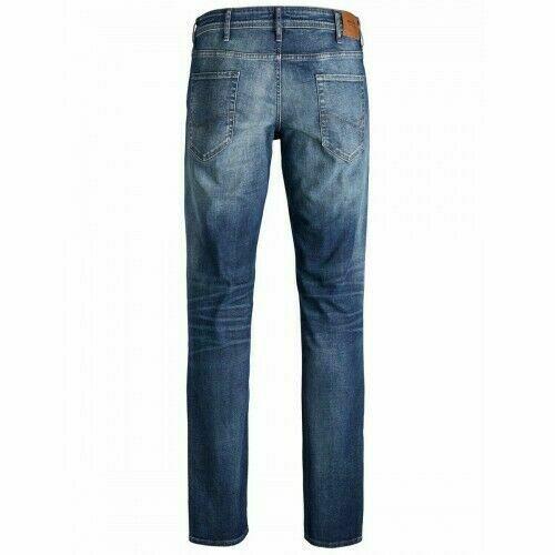 Jack & Jones Men's Big And Tall Jeans Blue 44-54 Regular Fit Denim Work Pants - Picture 6 of 8