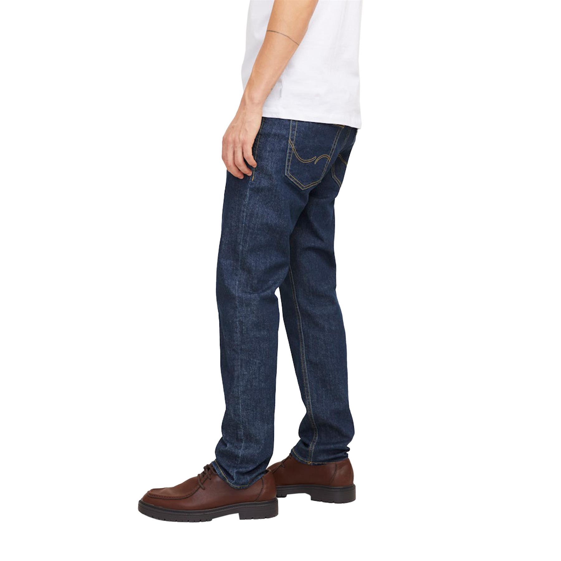 Jack & Jones Mens Blue Jeans Low Rise Slim Fit Denim Pants with Button Fastening - Picture 7 of 12