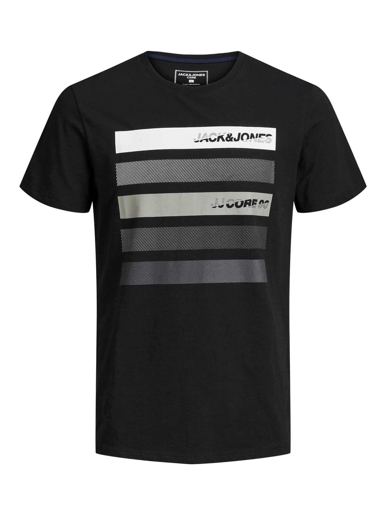 Men's Jack & Jones T-Shirts Regular Fit Short Sleeved Casual Cotton Logo Tee - Picture 4 of 13