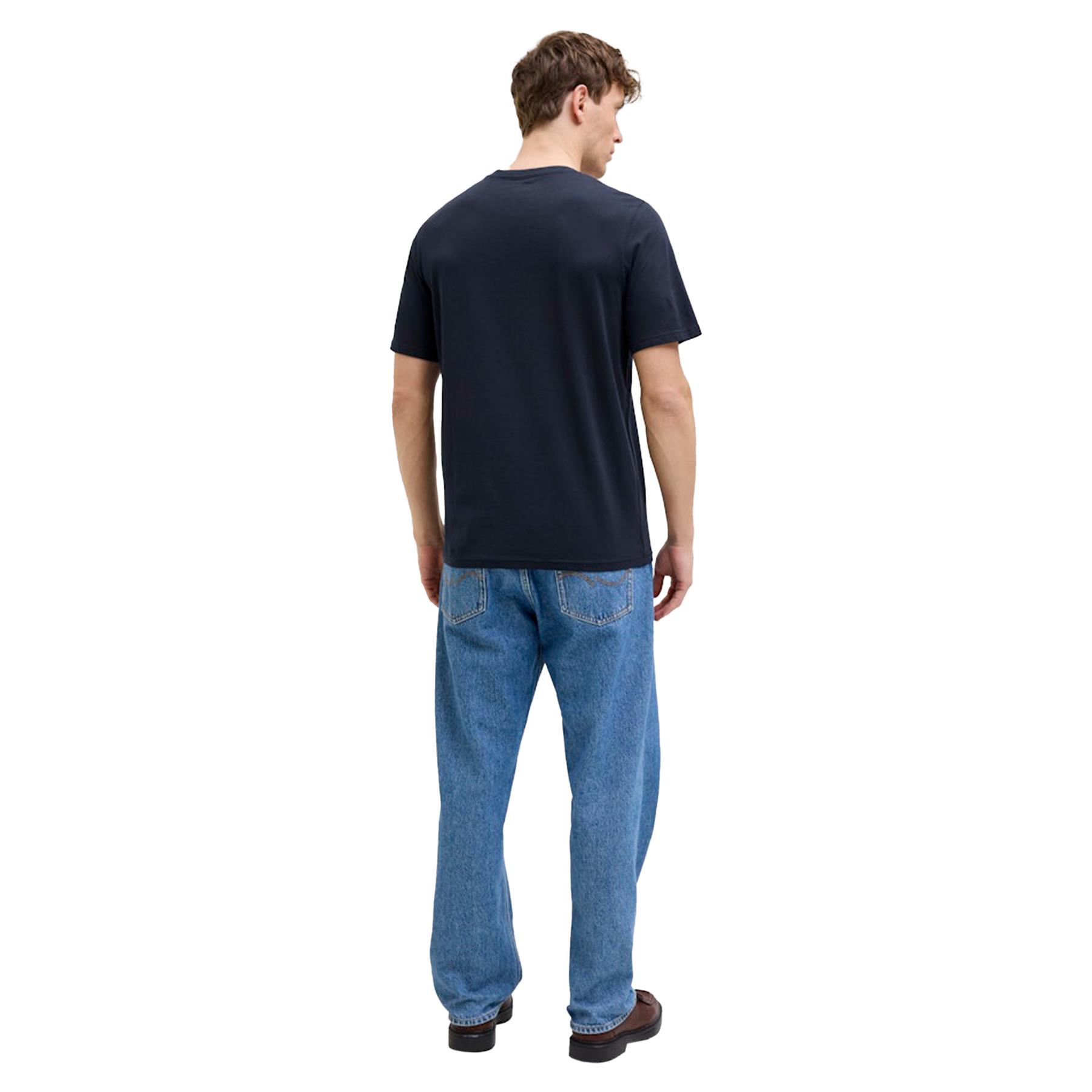 Jack & Jones Mens Short Sleeve T-Shirt Casual Crew Neck Top with Chest Logo - Picture 8 of 17