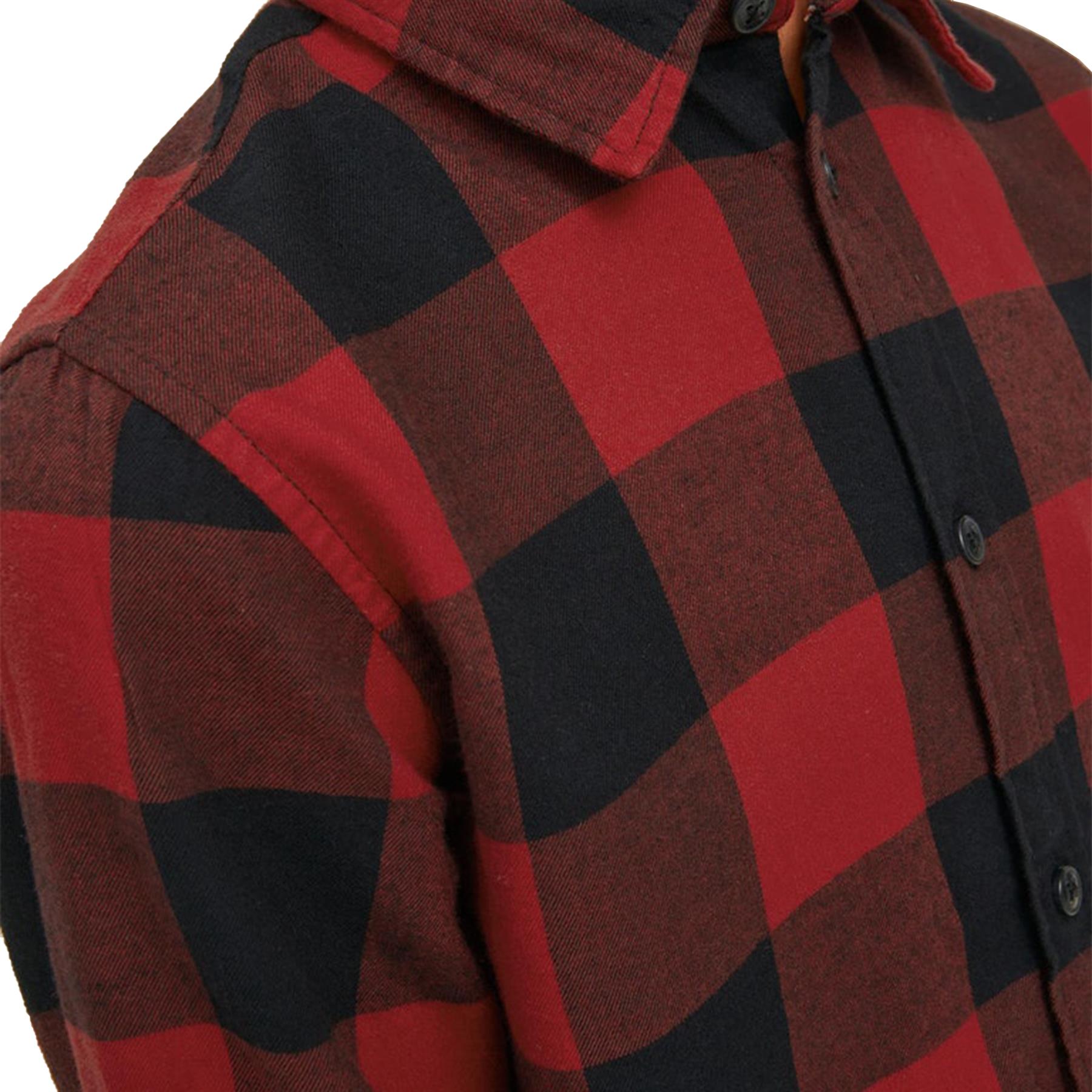 Jack & Jones Boys Cotton Shirts Long Sleeve Red & Green Check Shirt, 8-16 Years - Picture 8 of 9