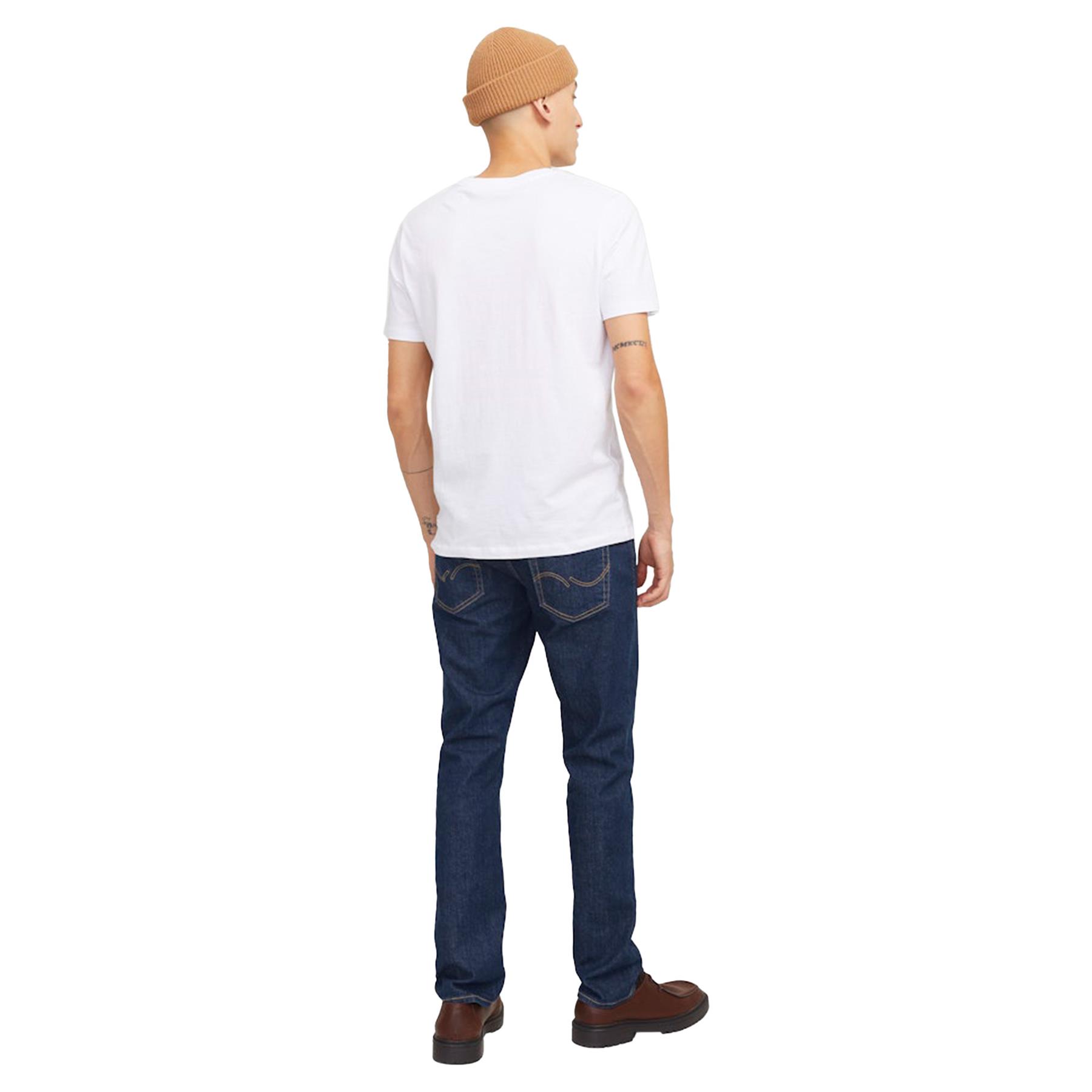 Jack & Jones Mens Blue Jeans Low Rise Slim Fit Denim Pants with Button Fastening - Picture 9 of 12