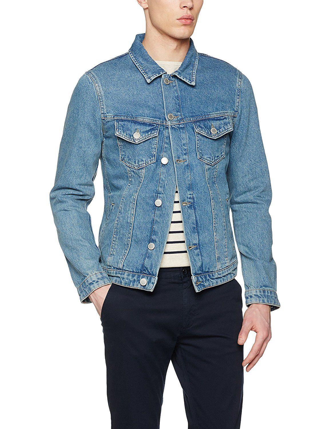 denim jacket buttoned up