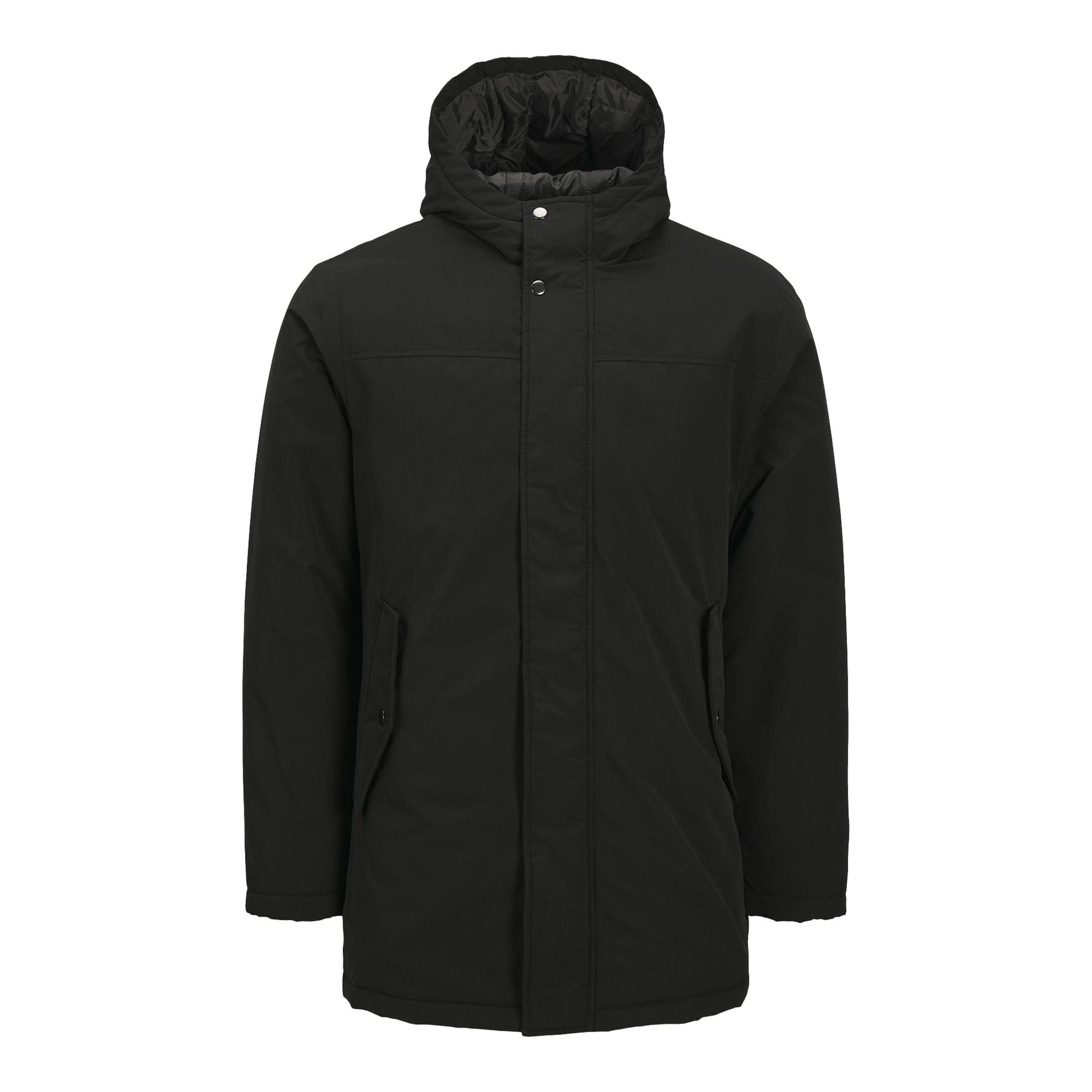 Jack & Jones Mens Winter Coat with Hood Windproof Features Parka Coat- S to 2XL - Picture 2 of 4
