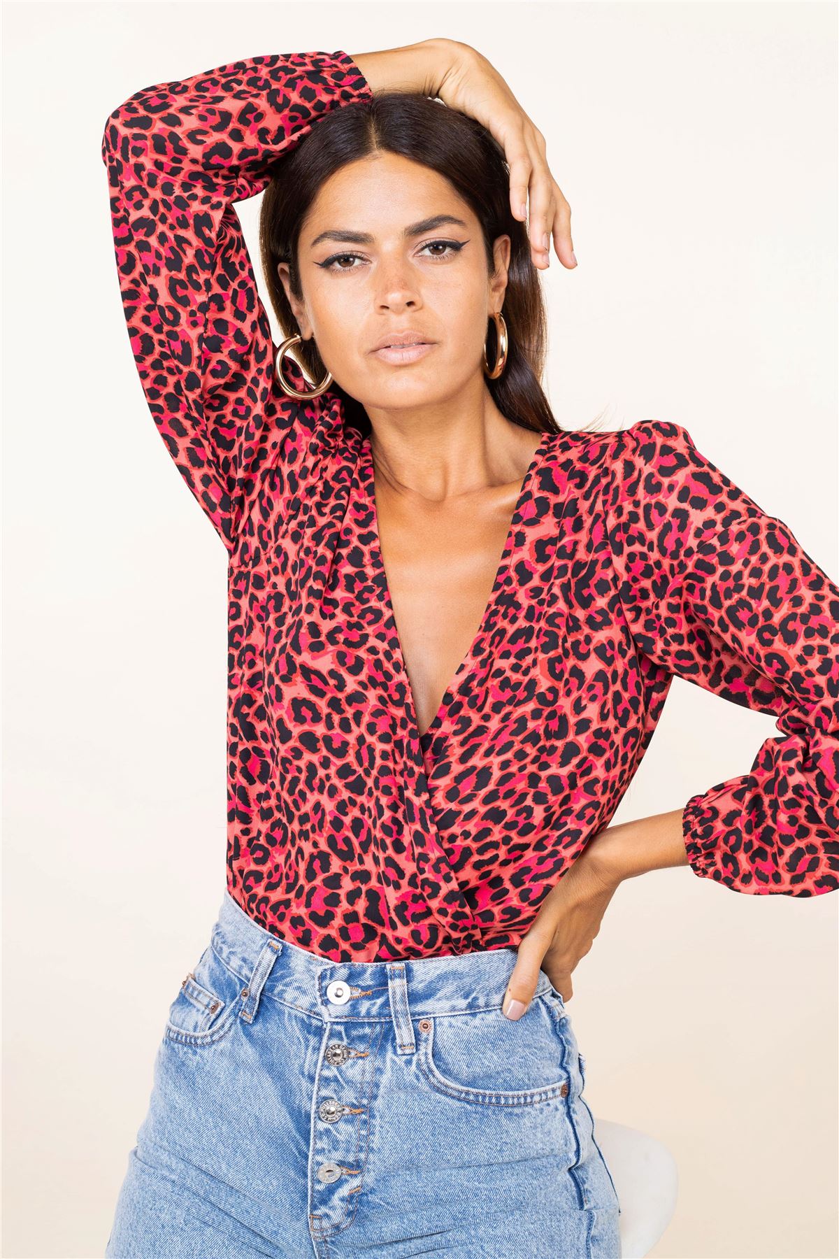 Dancing Leopard Women's Bixby Bodysuit Leopard Print Ladies VNeck Bodice Top eBay