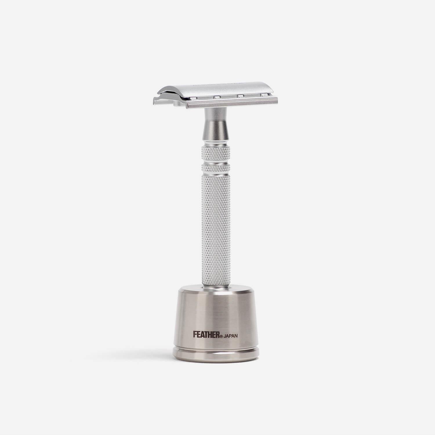 Feather ASD2S Double Edge Safety Razor & Stand (Stainless Steel) eBay