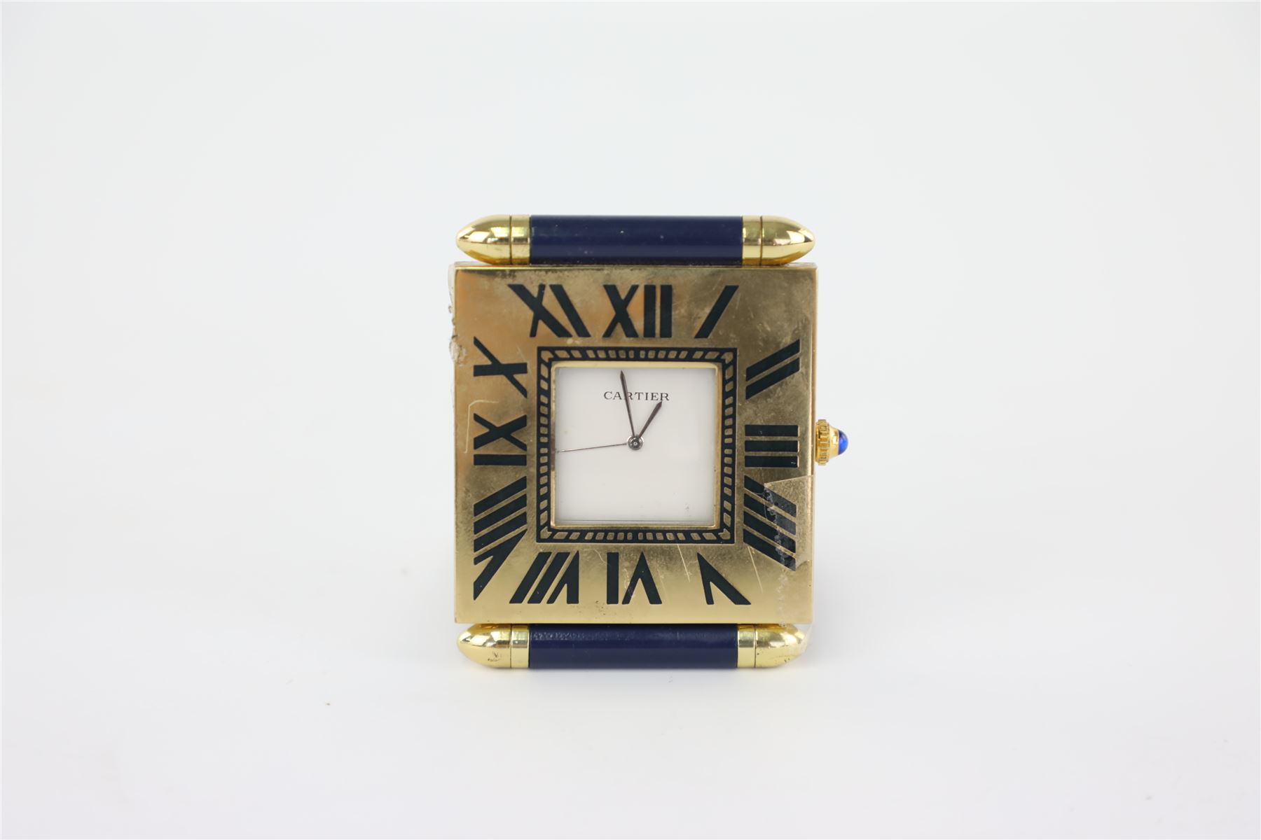 Vintage Quartz Cartier Travel Clock FTA 7 Jewel Movement 890900704 152g