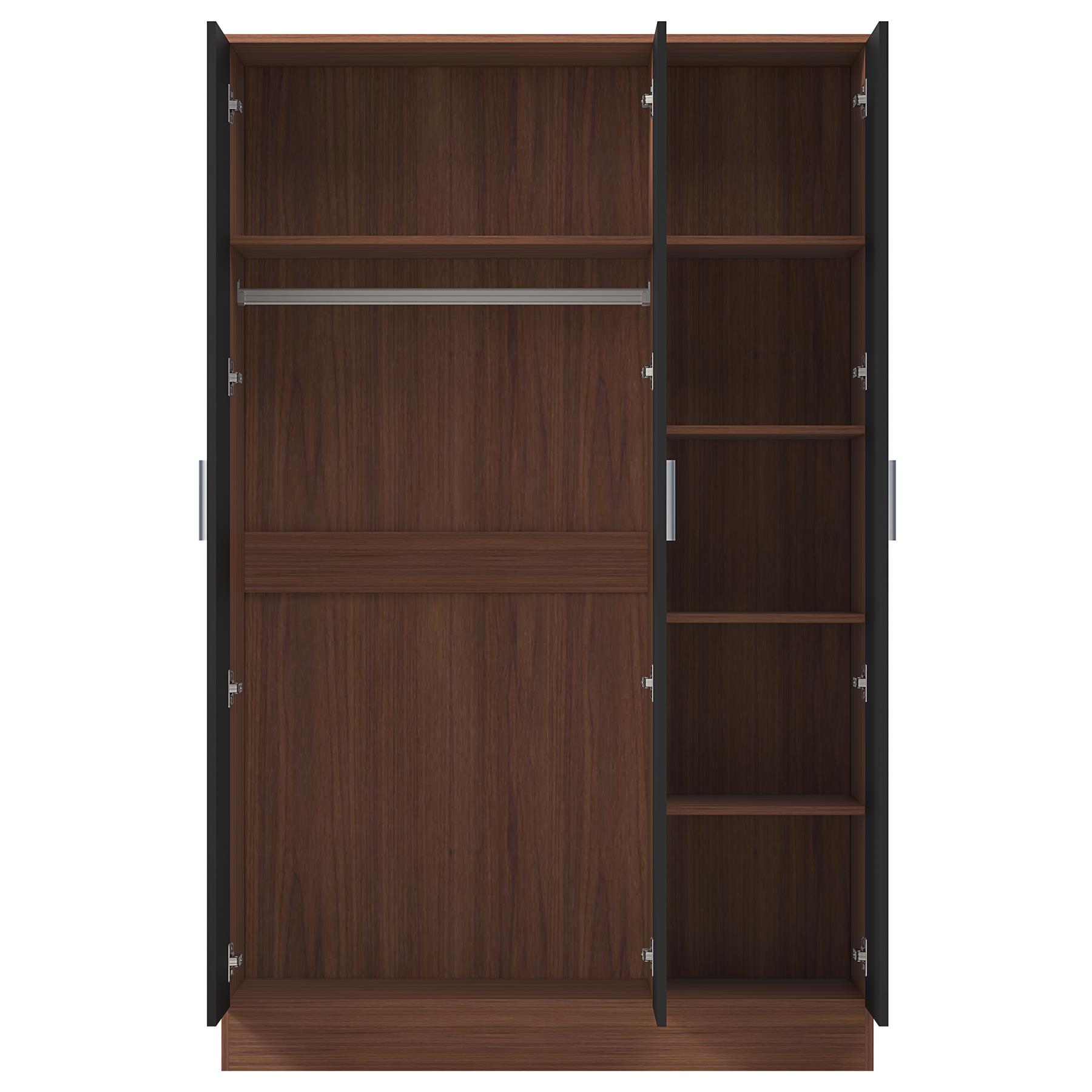 REFLECT Gloss Bedroom Furniture 3 Door Mirrored Wardrobe - 4 Colour Options - Picture 19 of 41