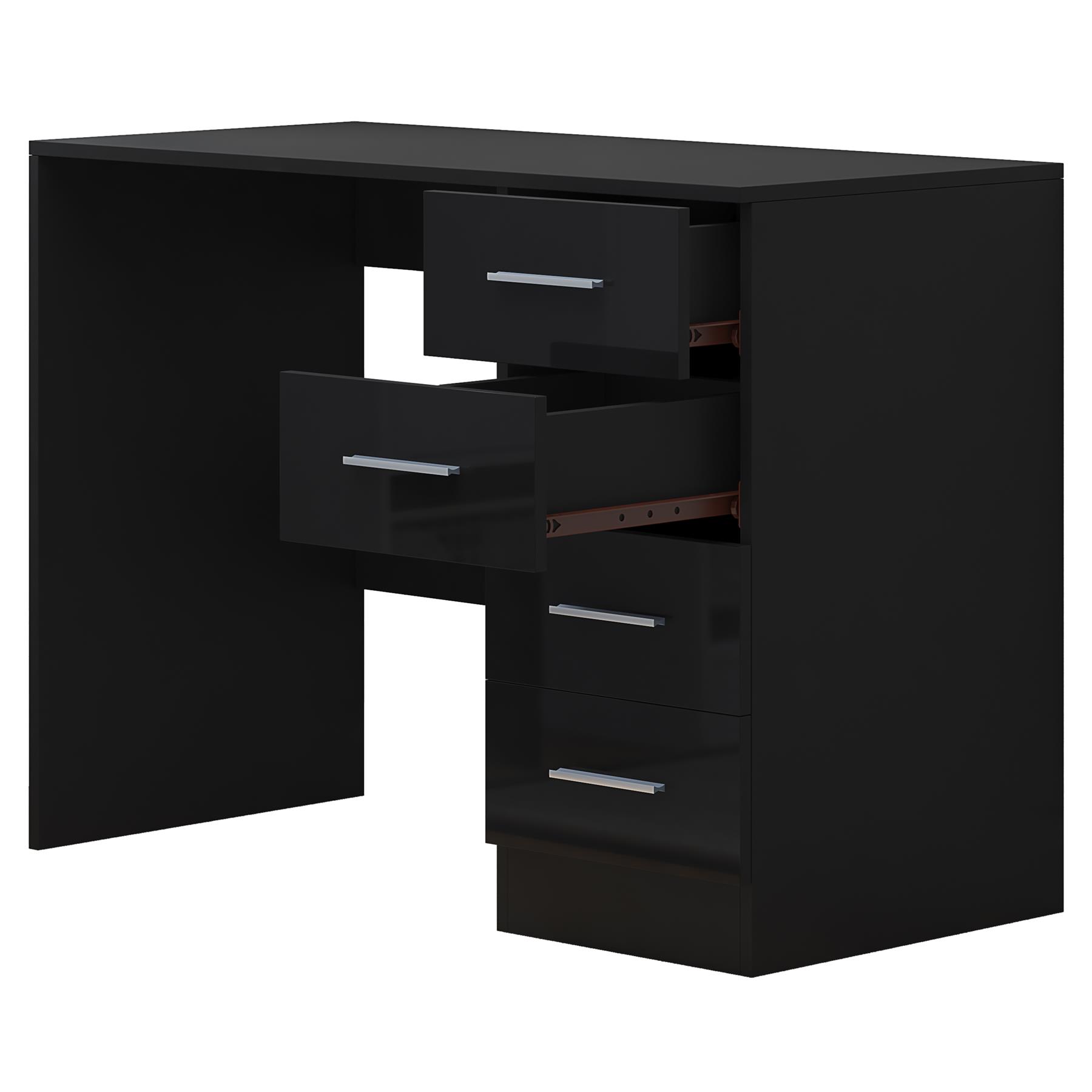 REFLECT Gloss Bedroom Furniture 4 Drawer Dressing Table Desk - 4 Colour Options - Picture 6 of 29
