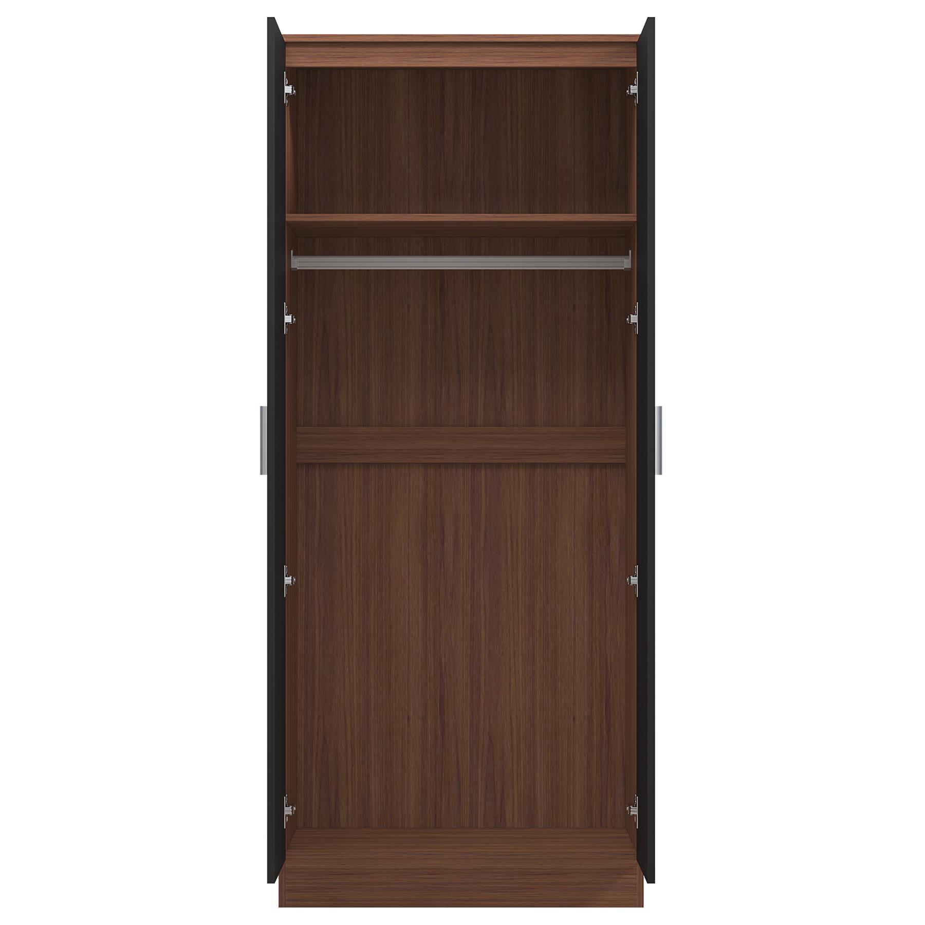 REFLECT Gloss Bedroom Furniture 2 Door Mirrored Wardrobe - 4 Colour Options - Picture 19 of 41