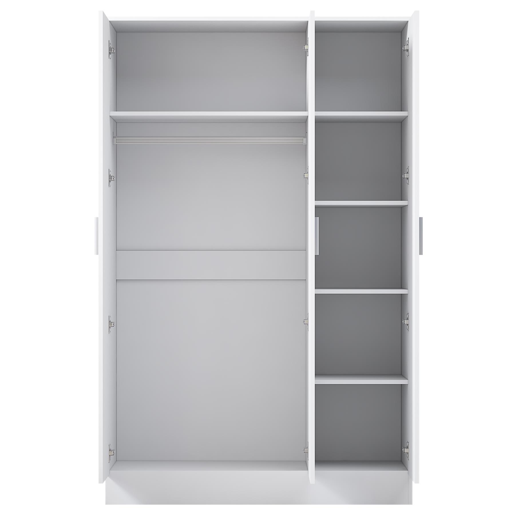 REFLECT Gloss Bedroom Furniture 3 Door Mirrored Wardrobe - 4 Colour Options - Picture 39 of 41