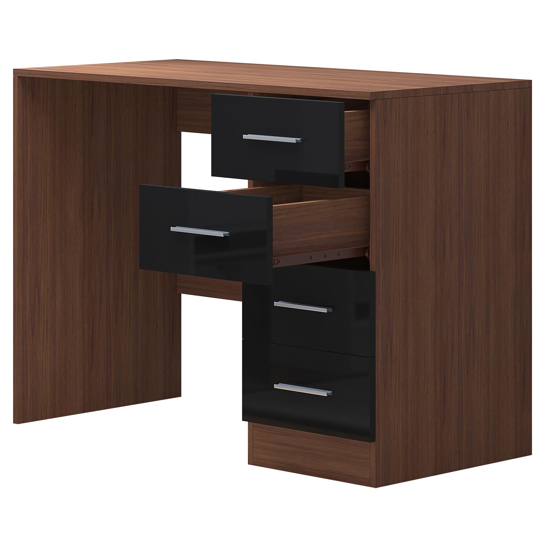 REFLECT Gloss Bedroom Furniture 4 Drawer Dressing Table Desk - 4 Colour Options - Picture 13 of 29