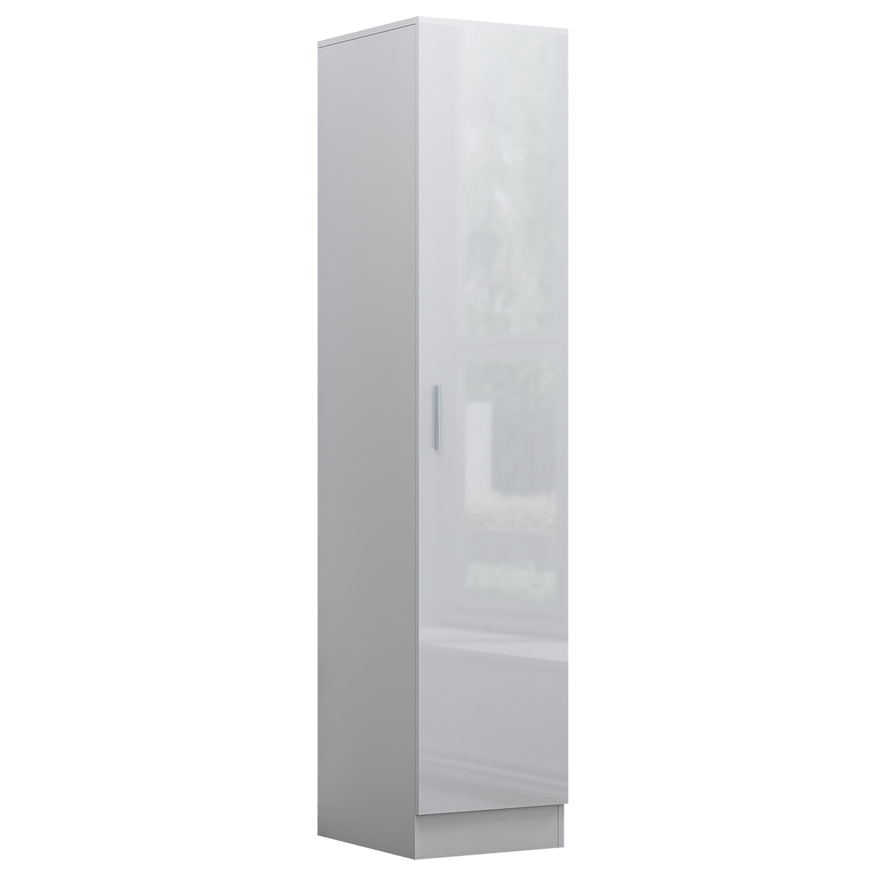 REFLECT Gloss 4pc Bedroom Set - 1 Door Wardrobe + 5 Draw Chest + 2 Bedsides - Picture 44 of 49