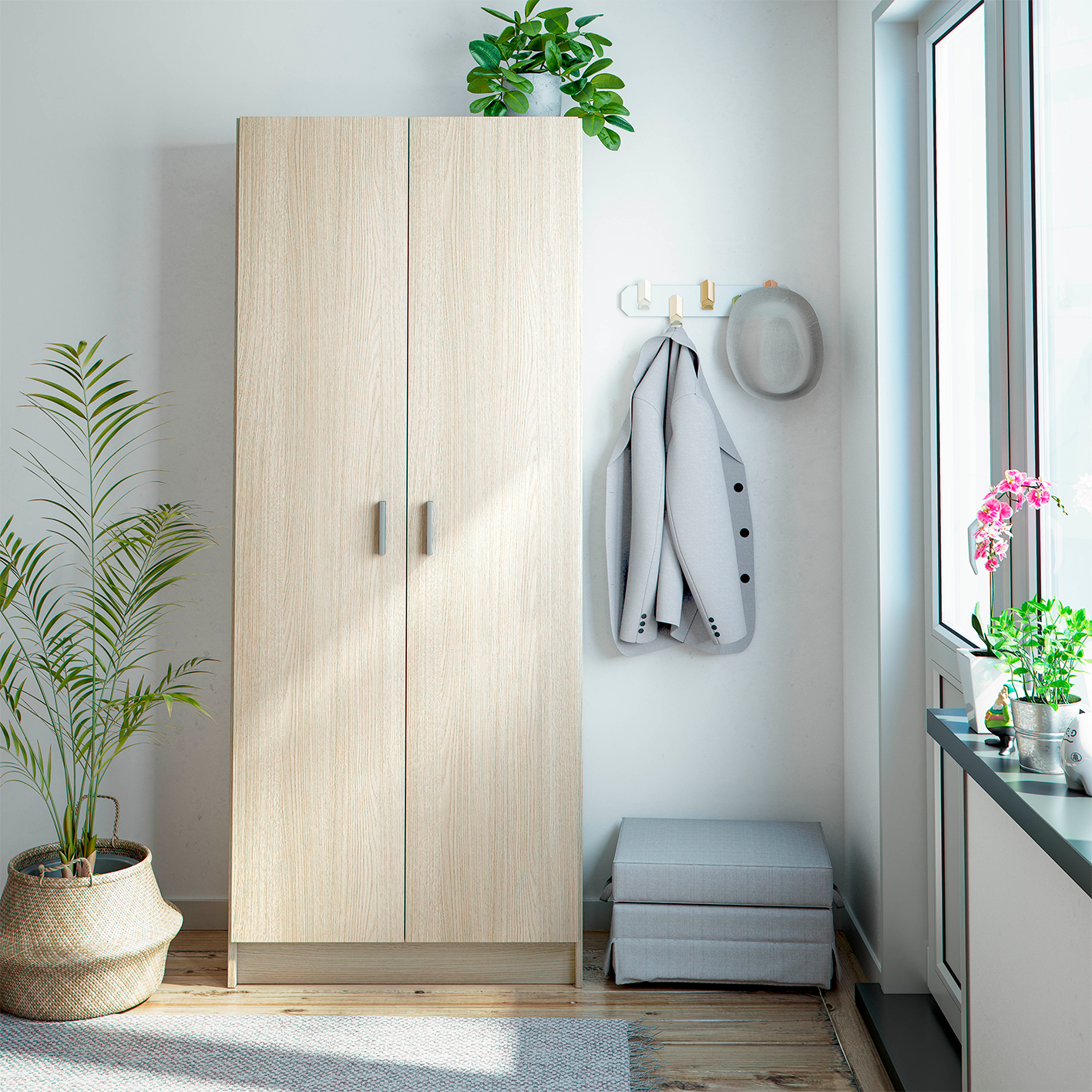 VITA Utility Laundry Cupboard / Cabinet Storage Units in White OR Oak Options - Picture 23 of 62