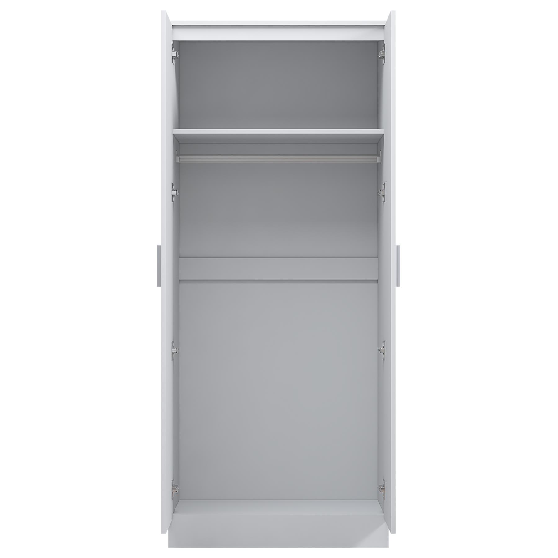 REFLECT Gloss Bedroom Furniture 2 Door Mirrored Wardrobe - 4 Colour Options - Picture 39 of 41