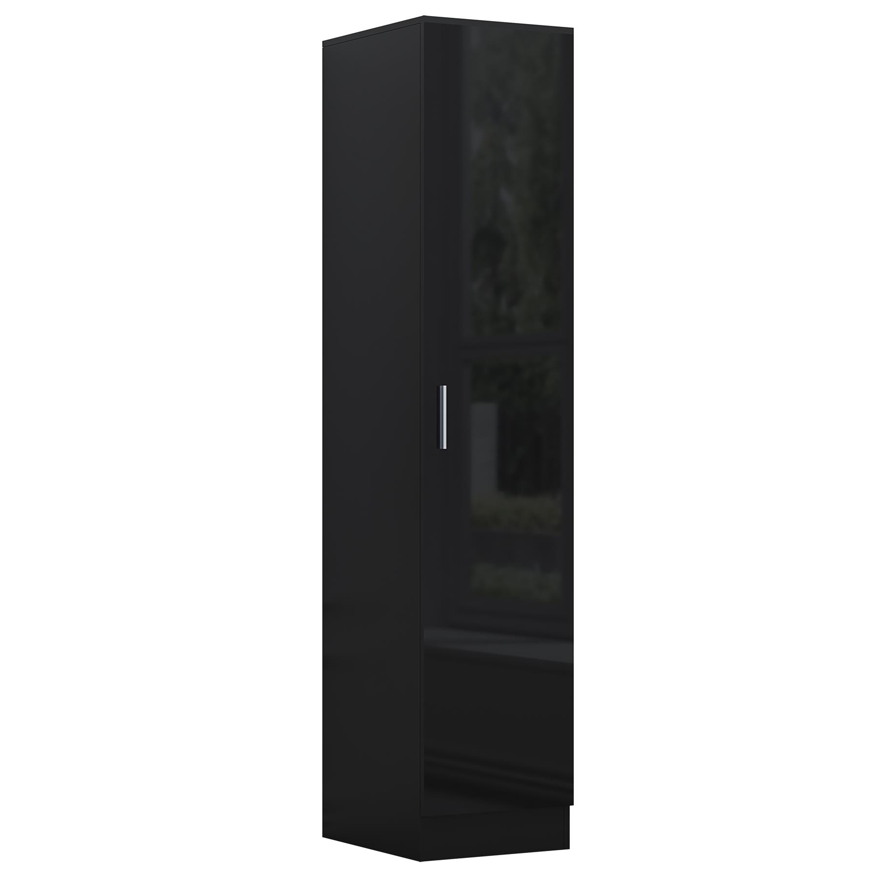 REFLECT Gloss 4pc Bedroom Set - 1 Door Wardrobe + 5 Draw Chest + 2 Bedsides - Picture 8 of 49