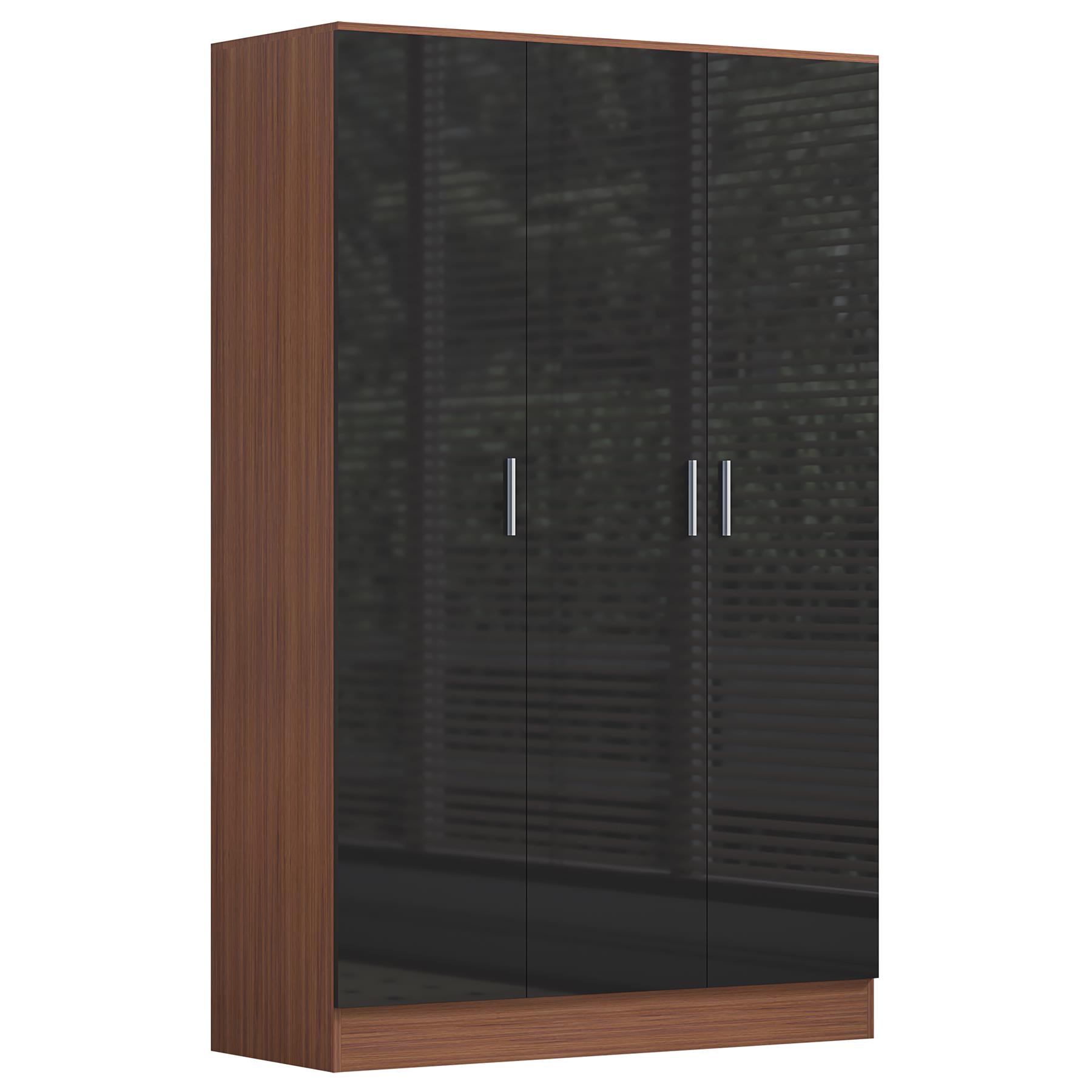 REFLECT Gloss 4pc Bedroom Set - 3 Door Wardrobe + 5 Draw Chest + 2 Bedsides - Picture 21 of 52