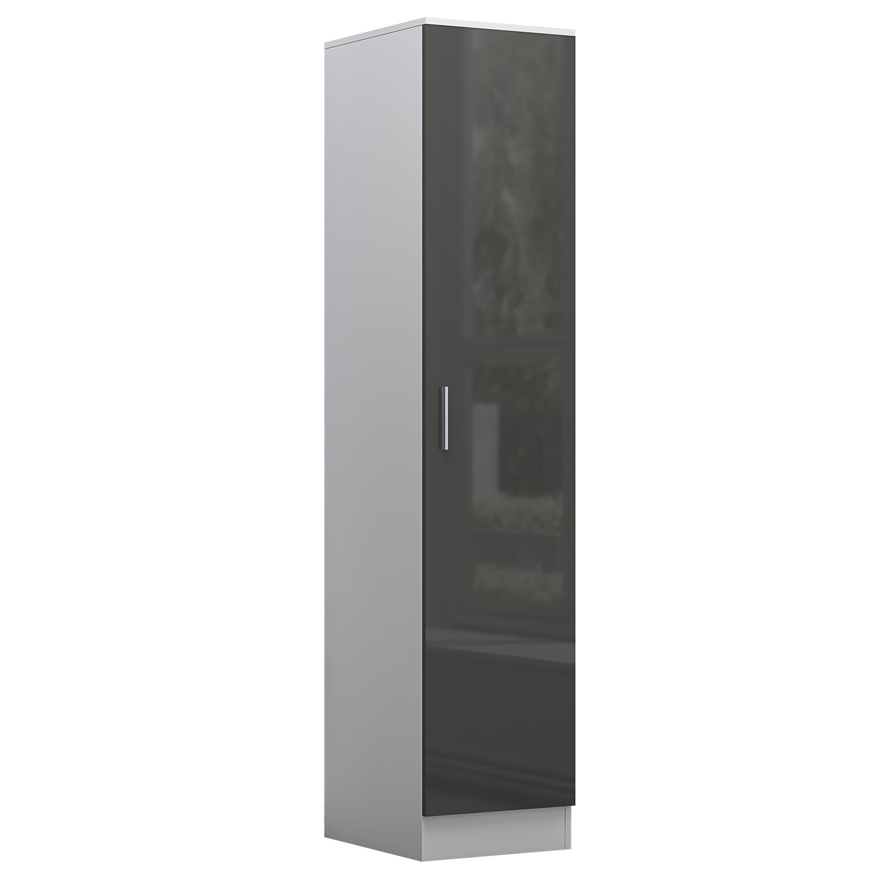 REFLECT Gloss 4pc Bedroom Set - 1 Door Wardrobe + 5 Draw Chest + 2 Bedsides - Picture 32 of 49