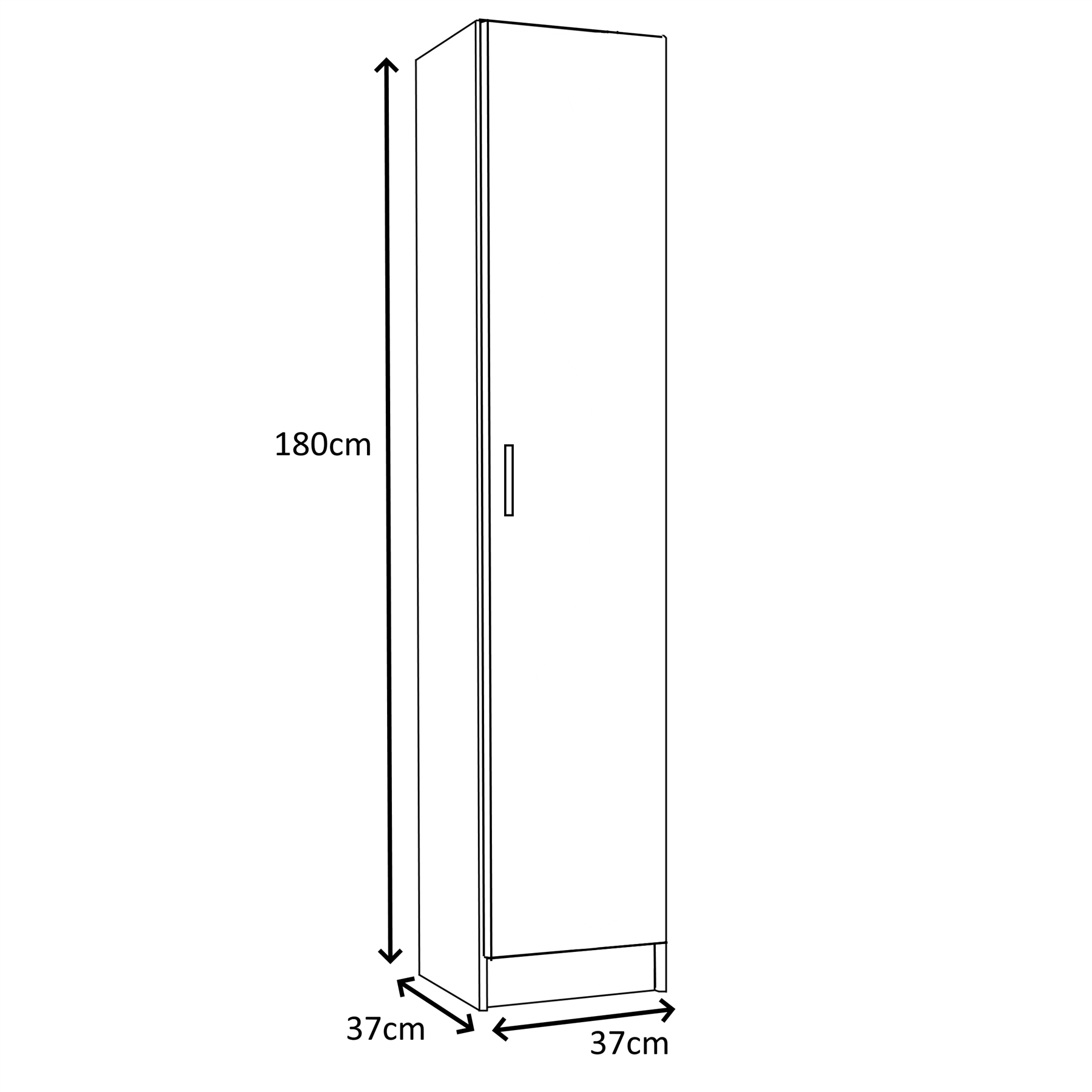 VITA Utility Laundry Cupboard / Cabinet Storage Units in White OR Oak Options - Picture 10 of 62