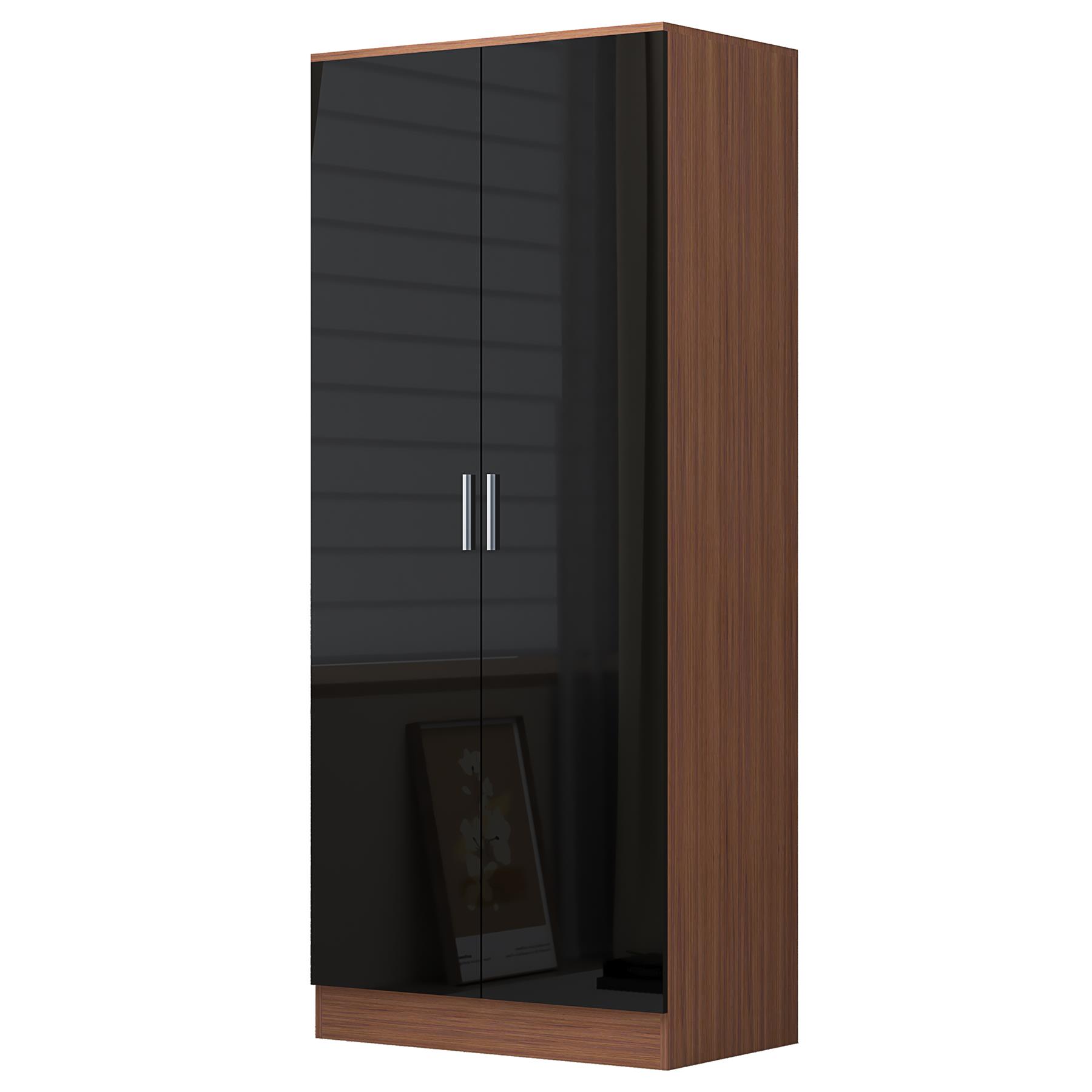 REFLECT Gloss 4pc Bedroom Set - 2 Door Wardrobe + 5 Draw Chest + 2 Bedsides - Picture 20 of 49
