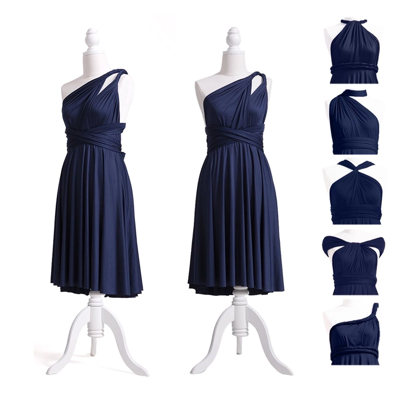 navy blue convertible bridesmaid dress