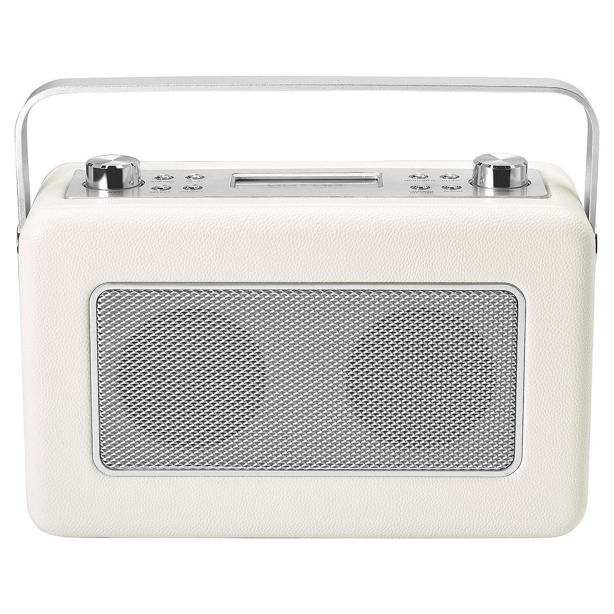 Tesco RDR1701 Retro Leather DAB FM Stereo Radio Cream With 20 Preset