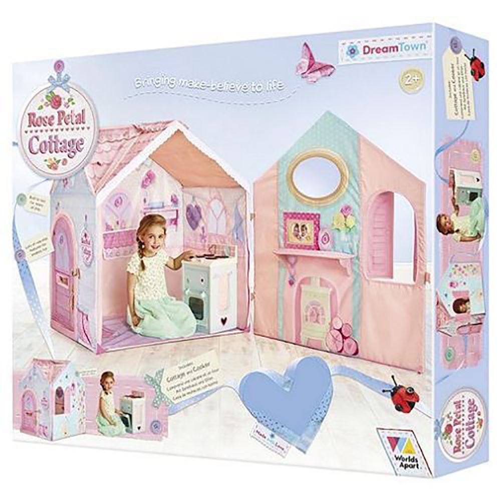 Rose Petal Cottage Tent Kids Play House & Cooker Playset Wendy House