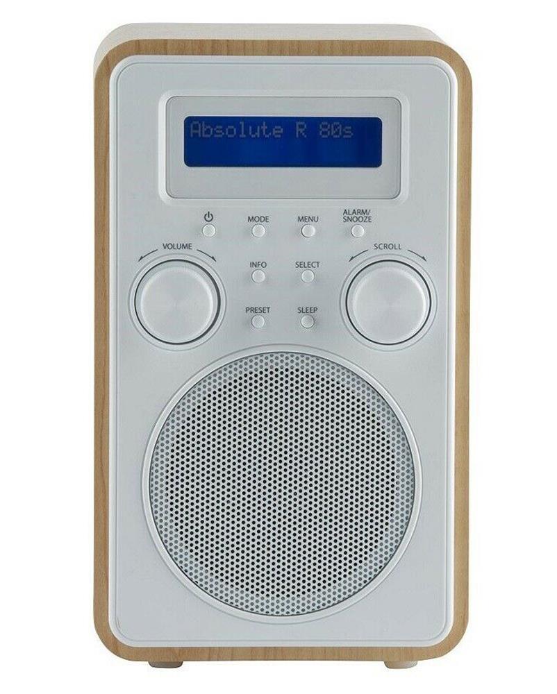 Tesco Portable Digital DAB/FM Alarm Clock Radio Tabletop Wood Effect